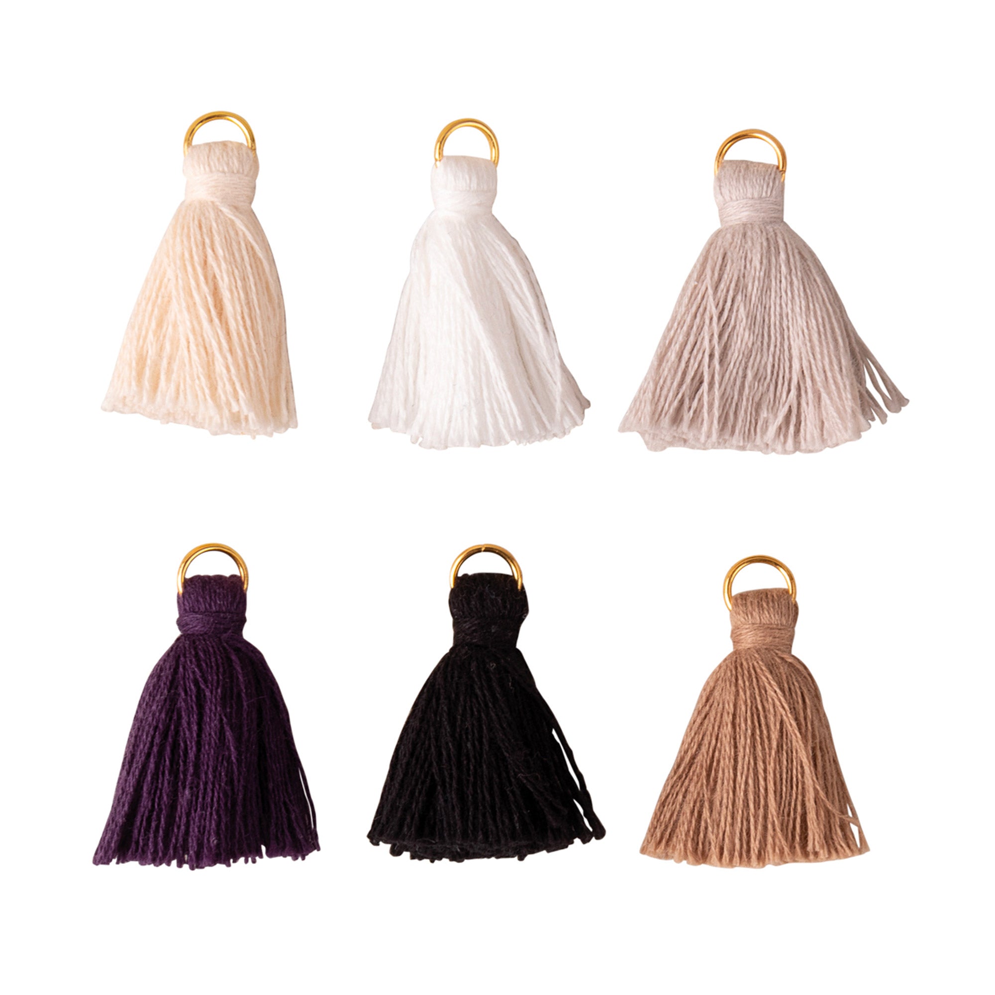 6-Pack Cotton Tassels in Stunning Neutral Colours - Unleash Your Creativity!