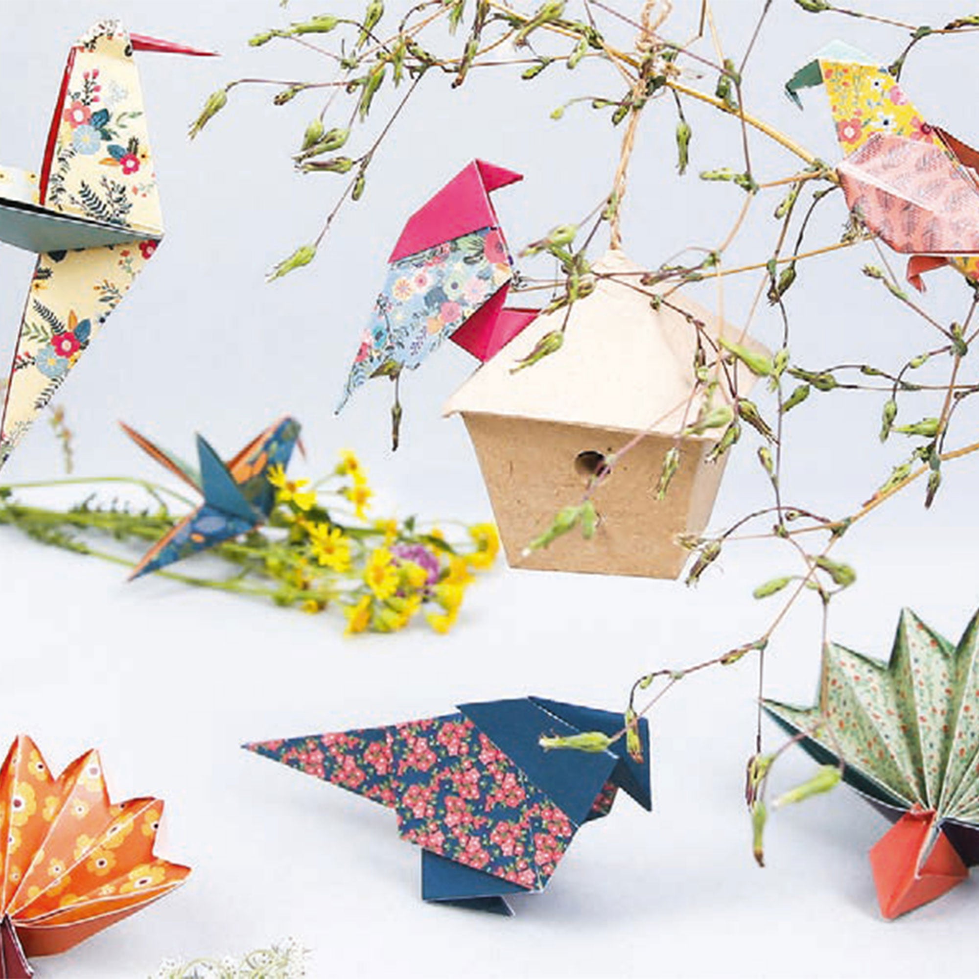 Enchanting 60-Sheet Origami Kit for Bird Creations