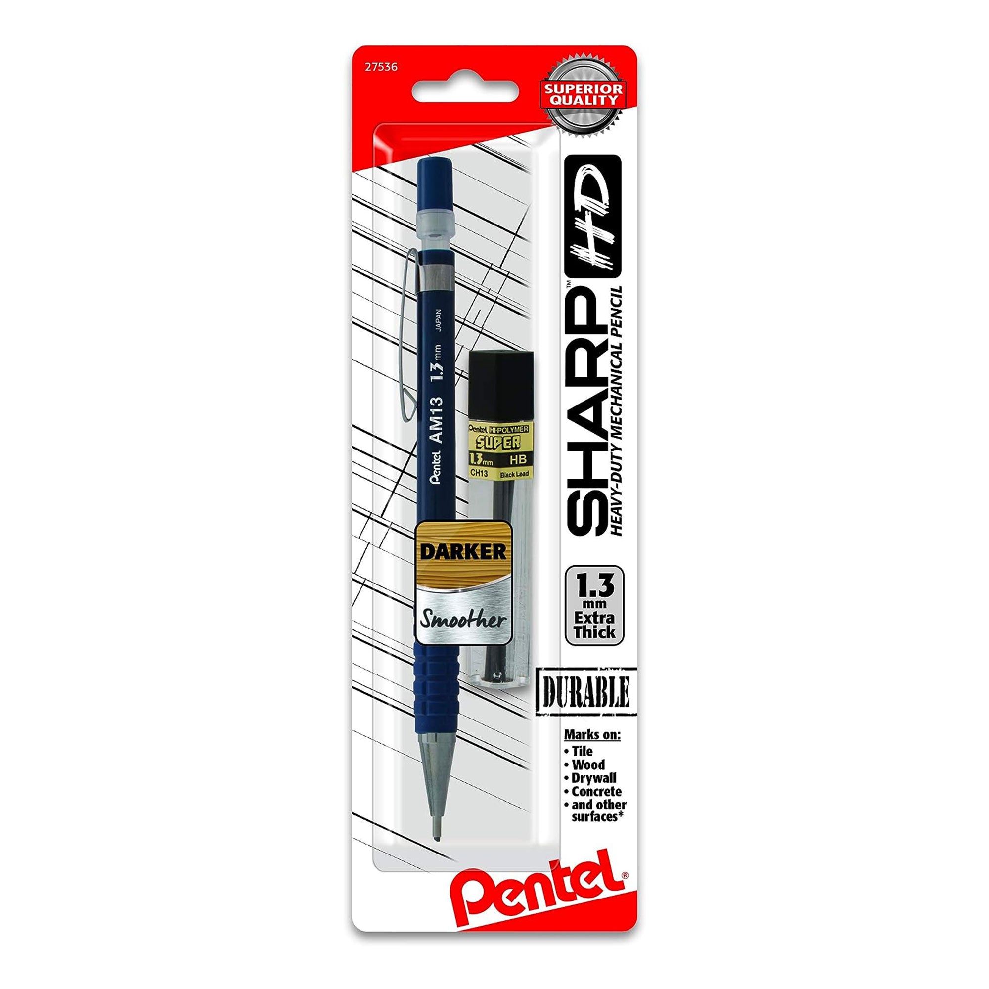 Pentel AM13 Heavy-Duty 1.3 mm Mechanical Pencil - Your Ultimate Marking Companion