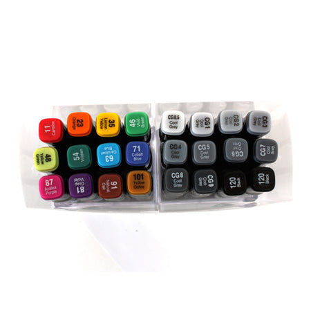 24-Piece Touch Twin Marker Set - Vibrant Basic Colours