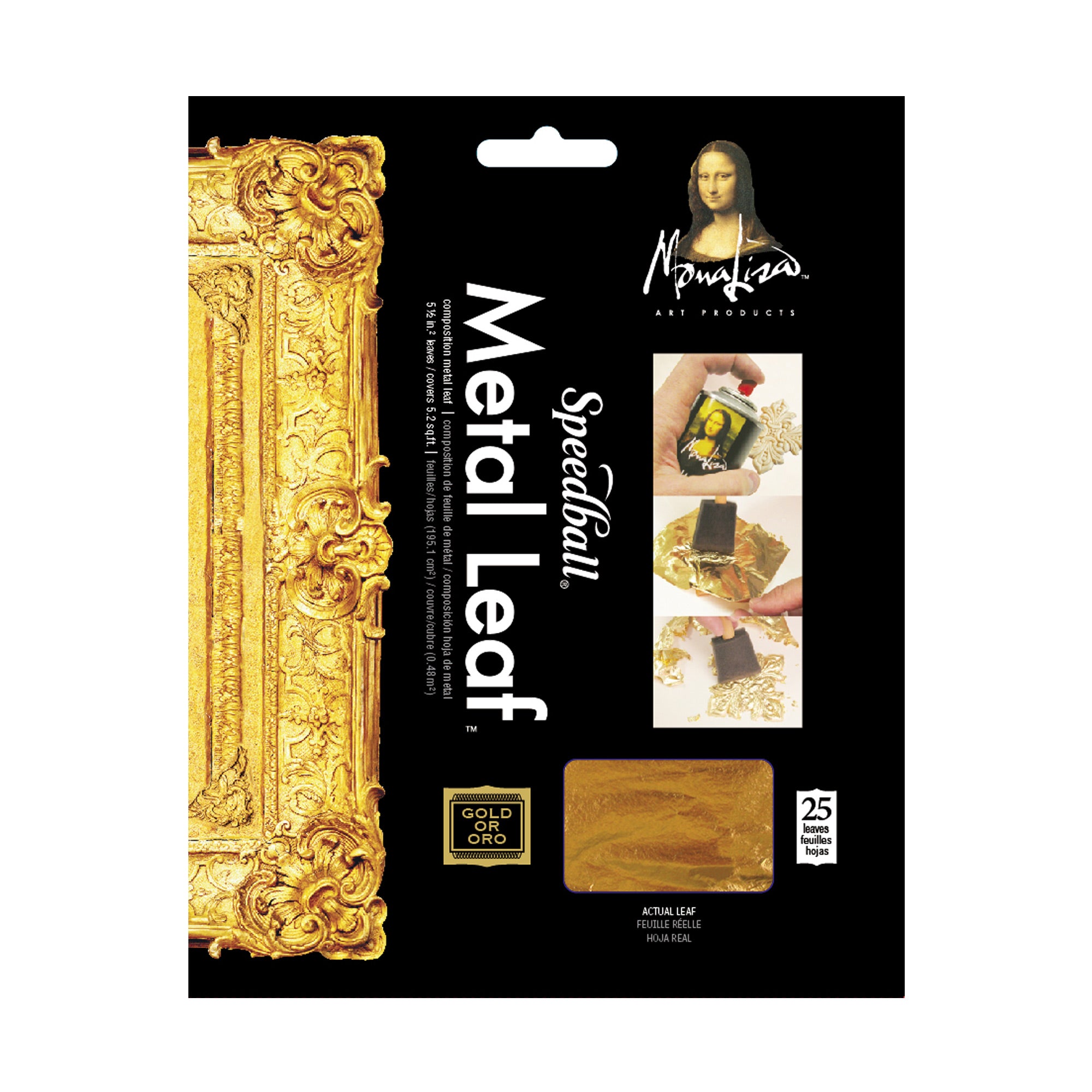 25-Pack Gold Imitation Mona Lisa Simple Leaf - Lustrous Decor!