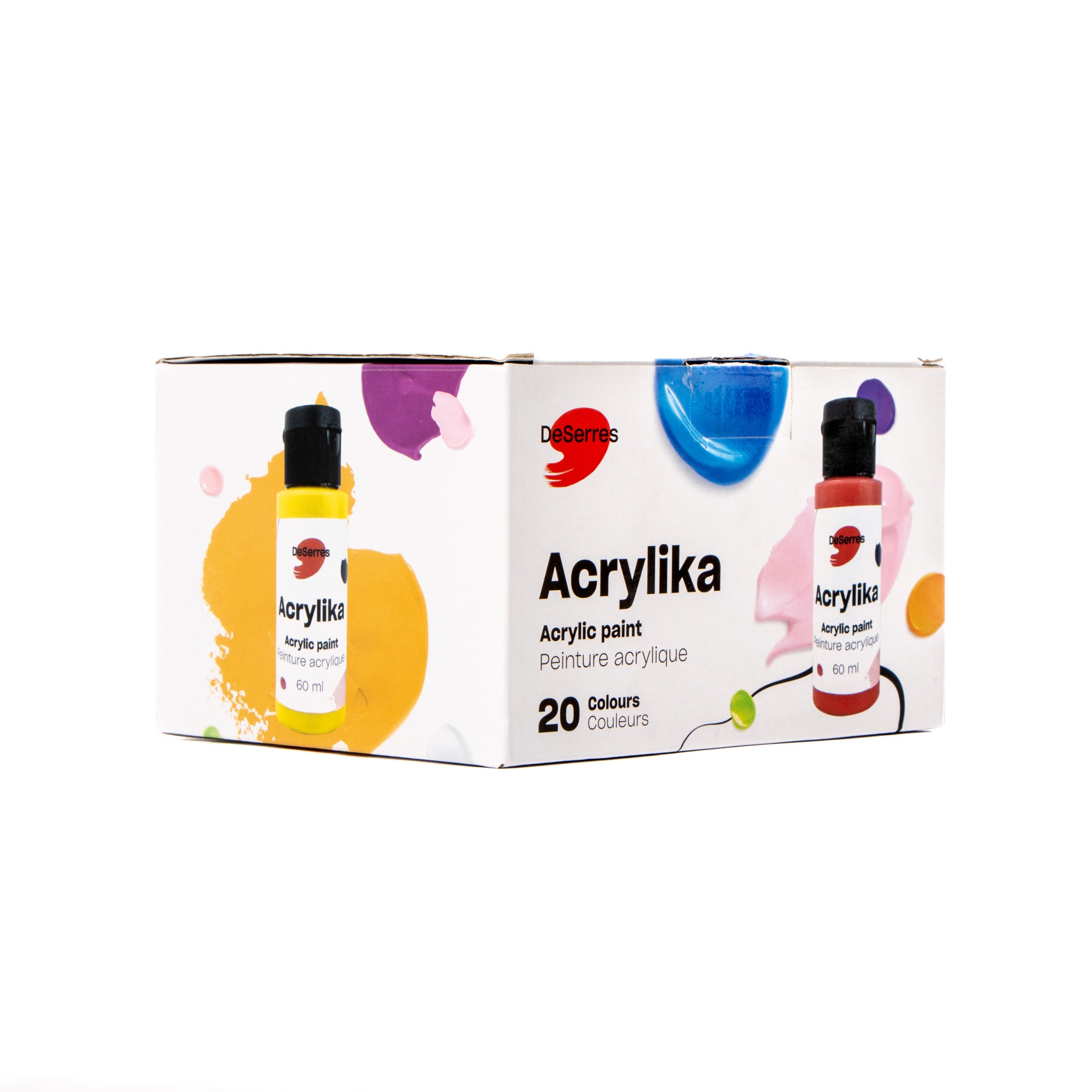 Acrylika Premium Acrylic Paint Kit - 20 Bottles of 60 ml