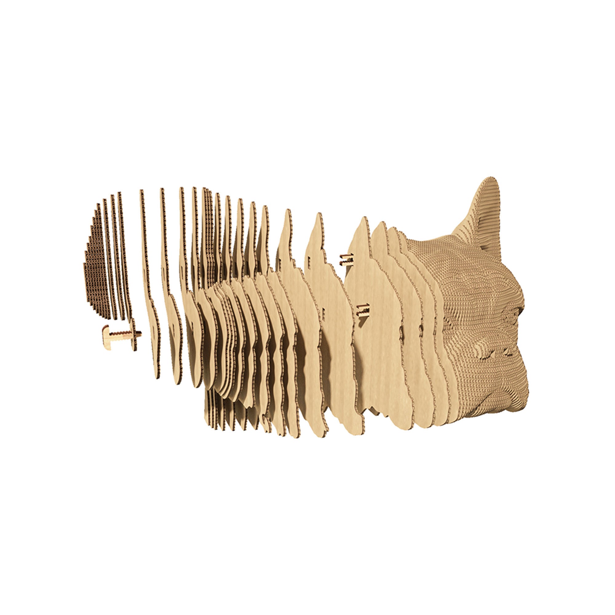 Awesome 3D Bulldog Cardboard Puzzle
