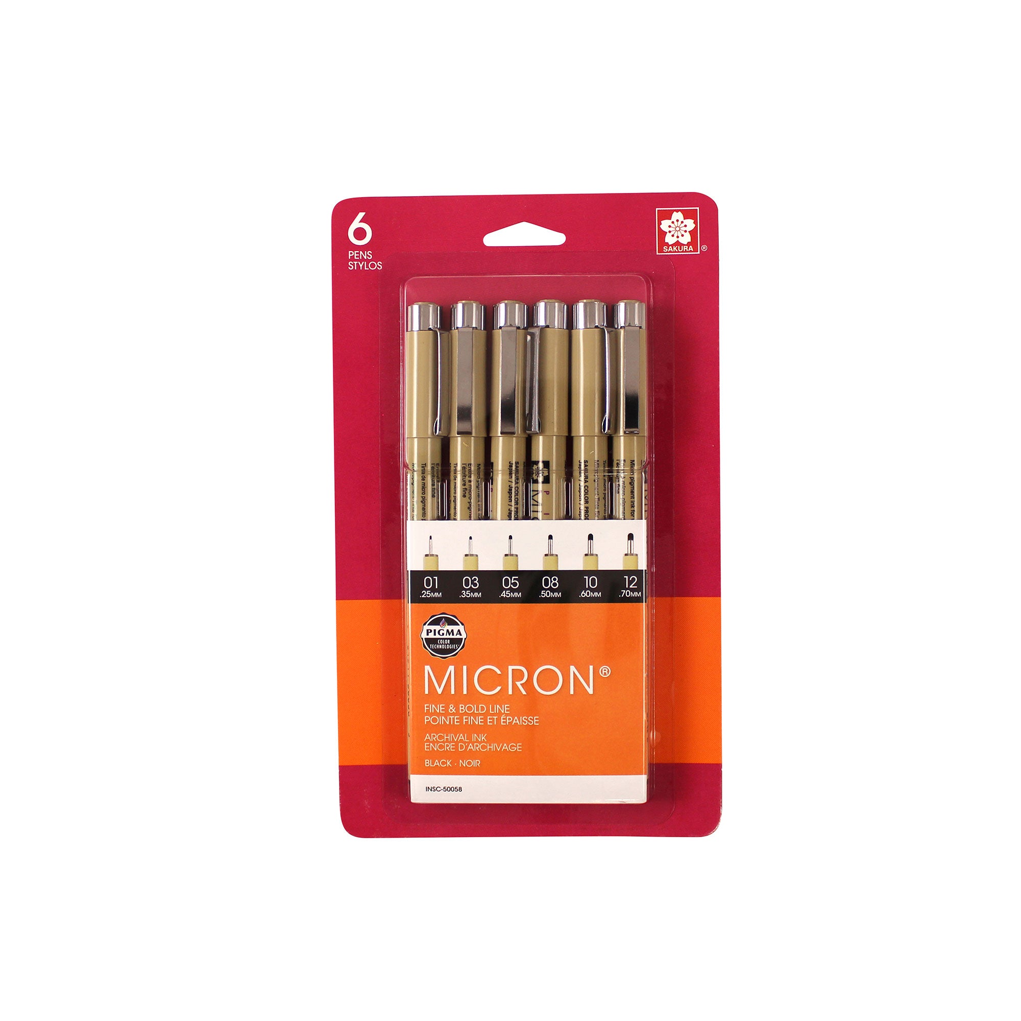 6-Pack Assorted Black Pigma Micron Pens - Your Artistic Essential!