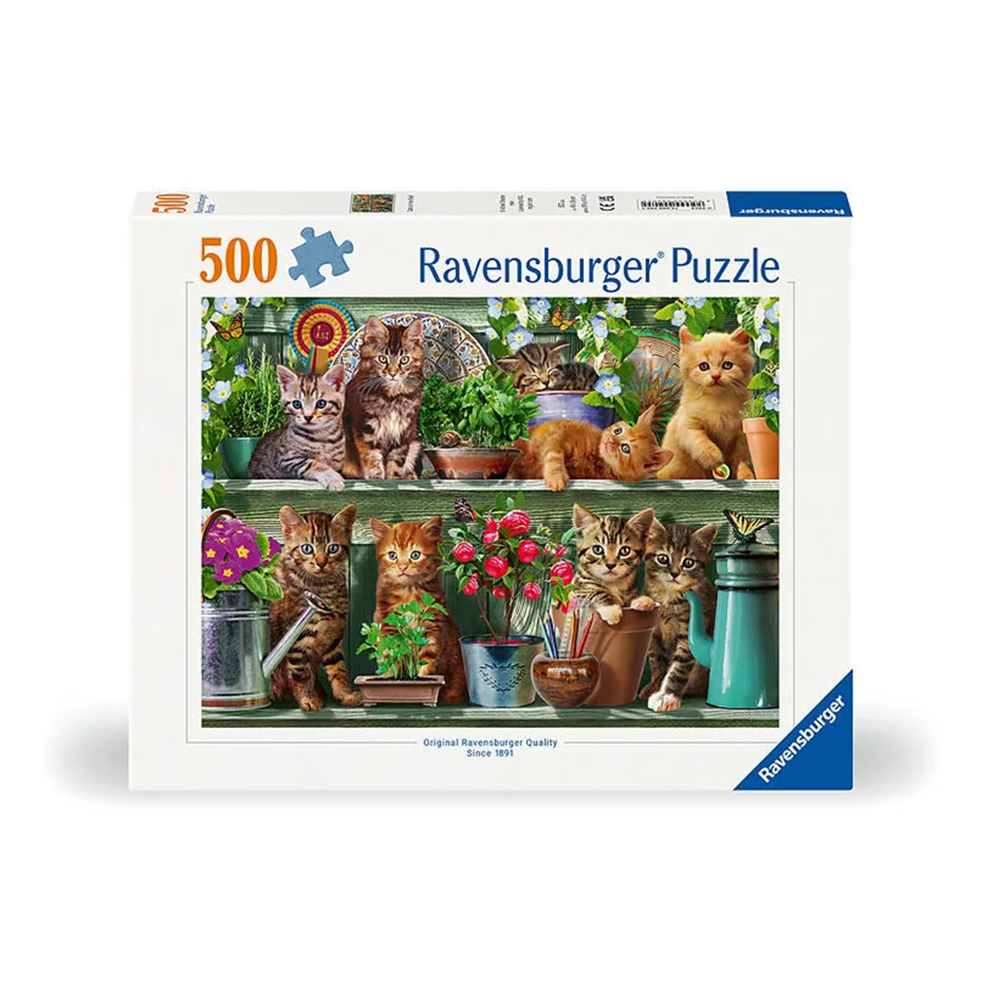 Adult Puzzle: Enchanting Cats on the Shelf, 500 Pieces