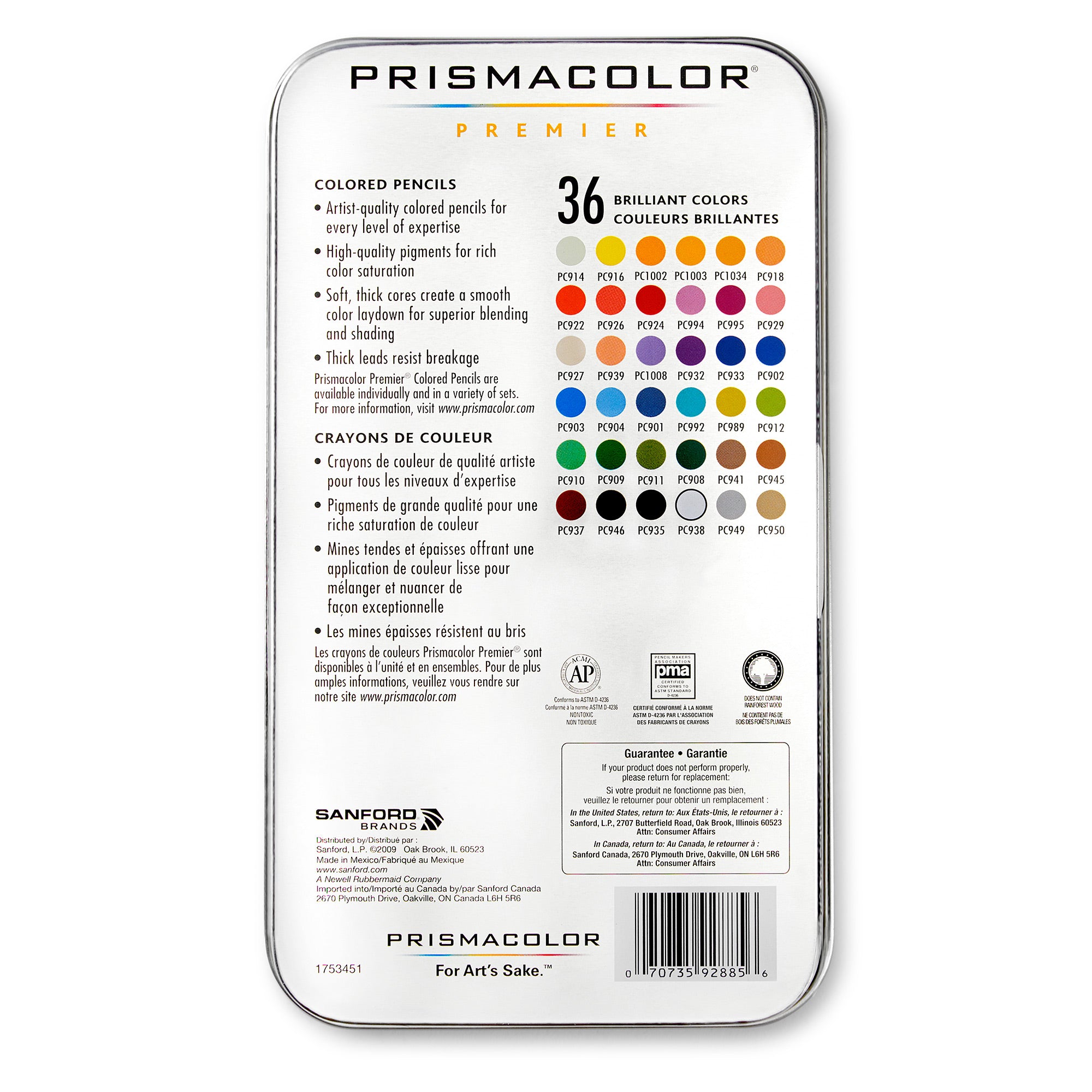 36-Piece Prismacolor Premier Colored Pencils Set