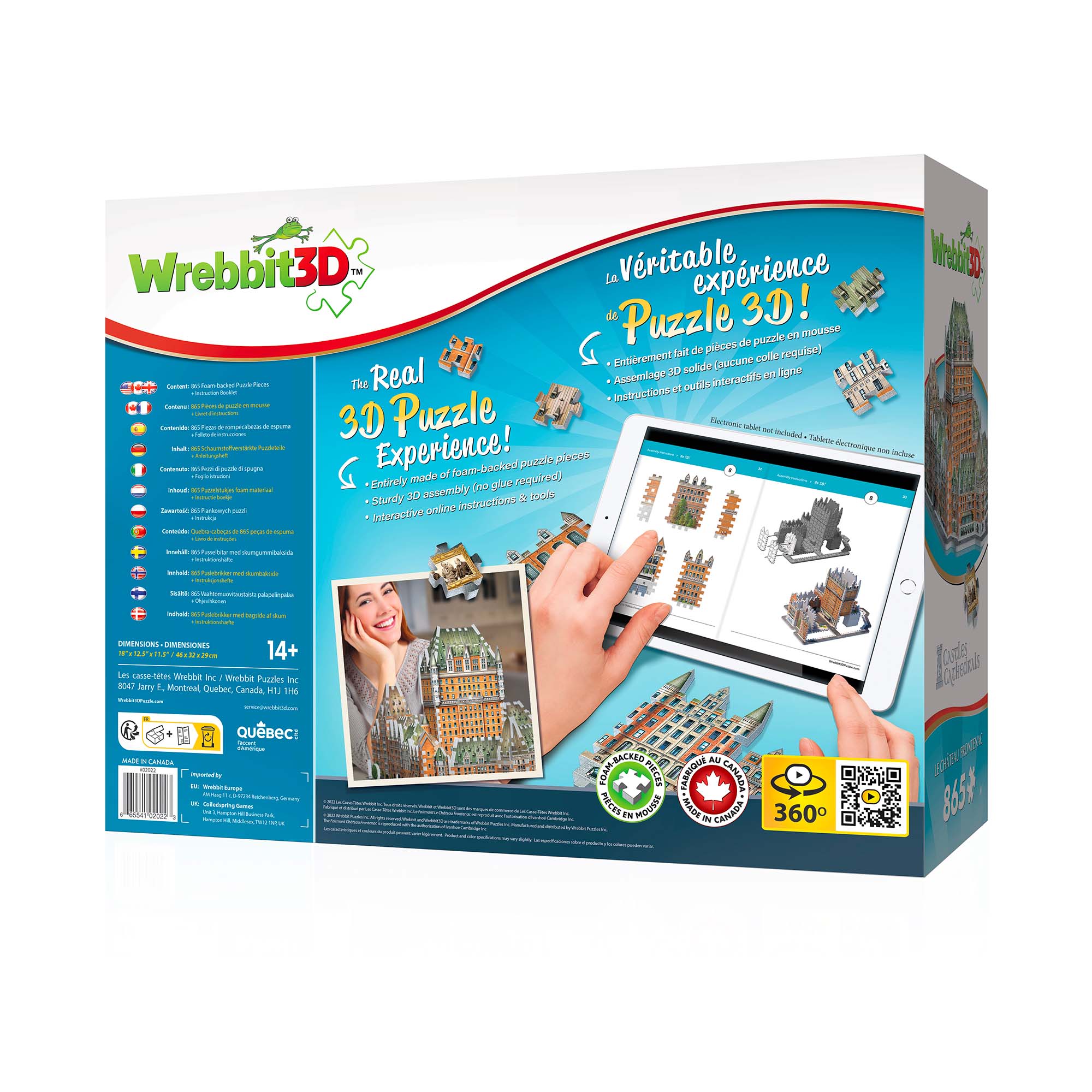 865-Piece 3D Puzzle: Build the Magnificent Chateau Frontenac
