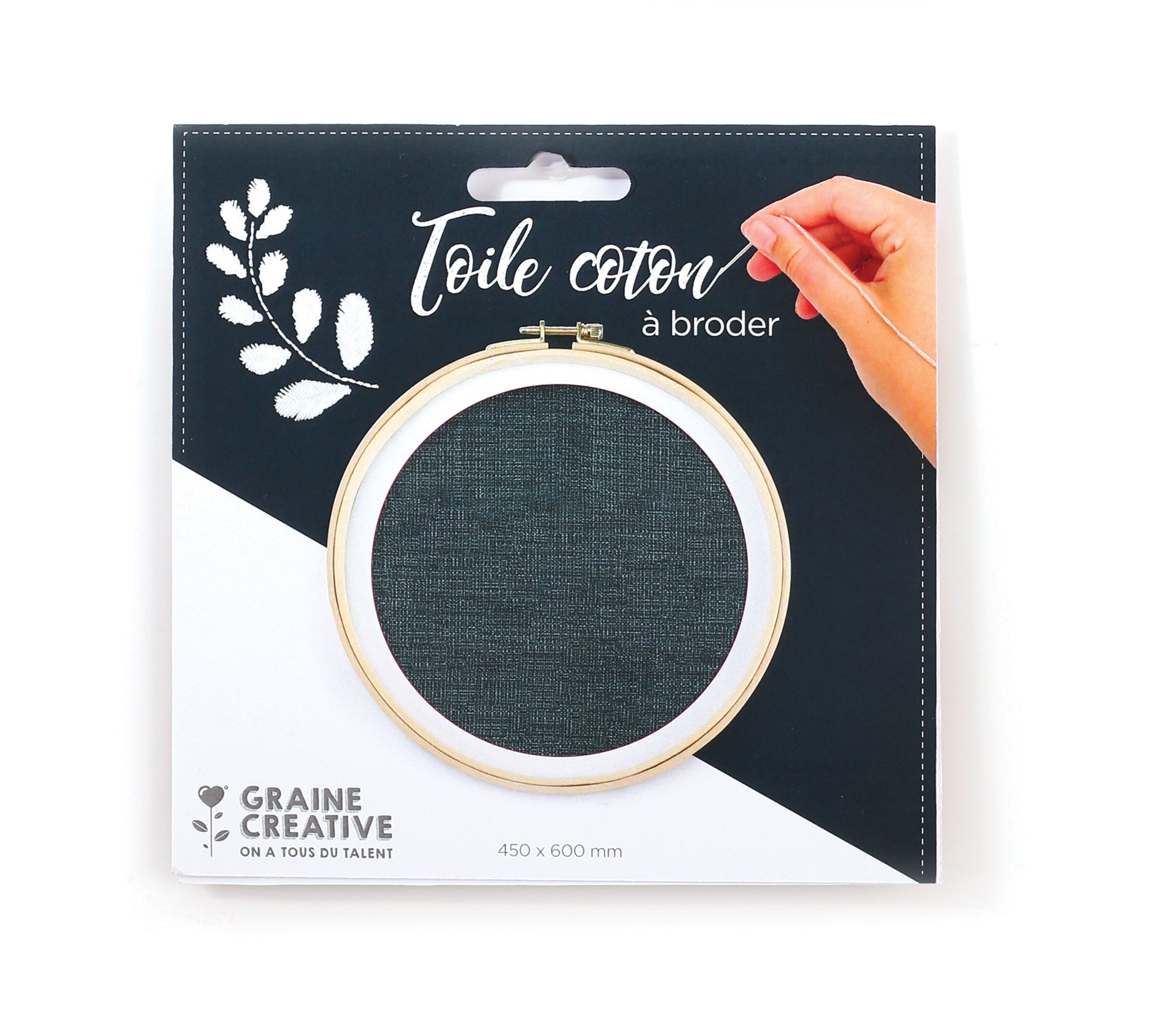 Gorgeous Dark Blue Cotton Embroidery Canvas - 45 x 60 cm! Grab Yours Now!