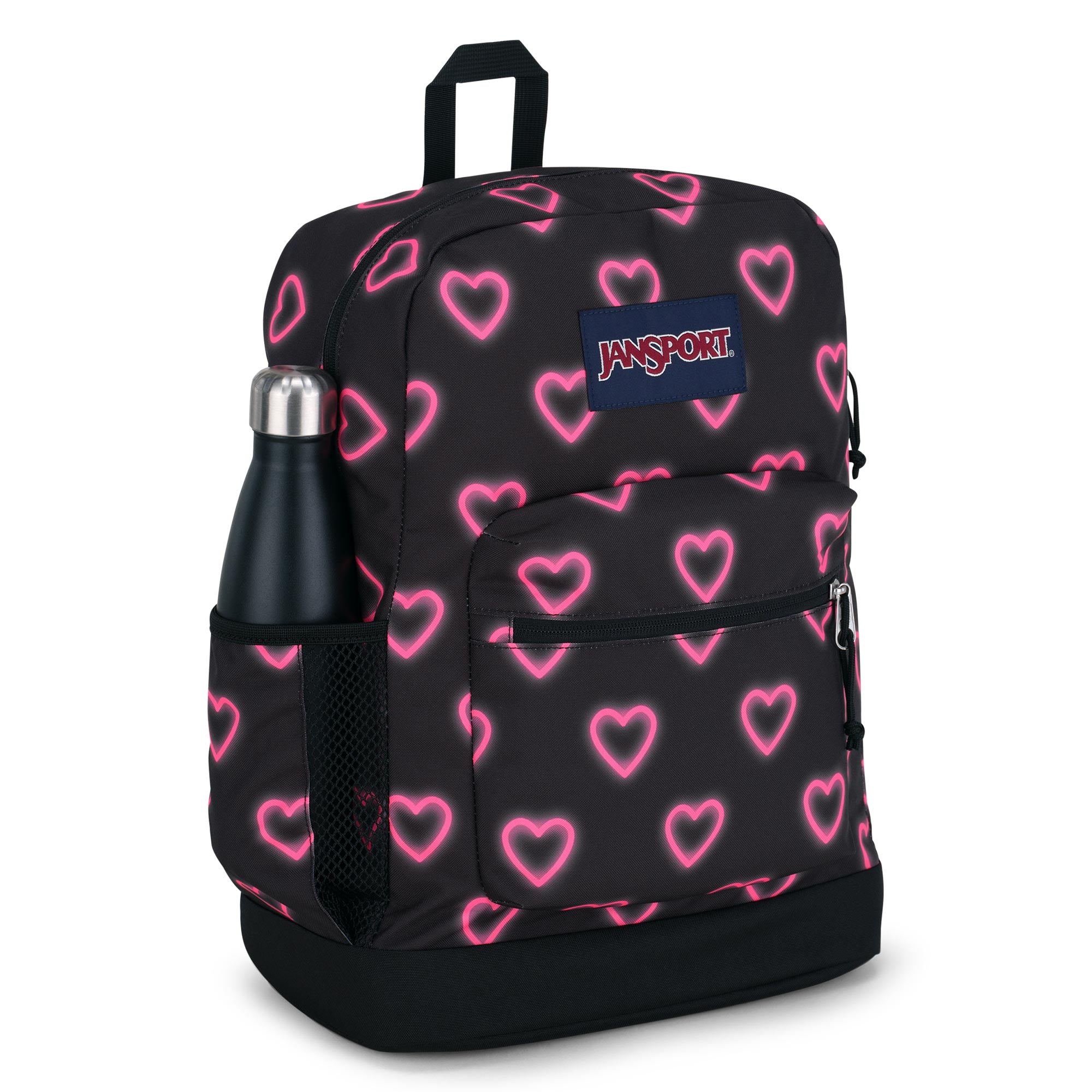 Cross Town Plus Backpack - Happy Hearts Black, 26L: Your Ultimate Tech Companion
