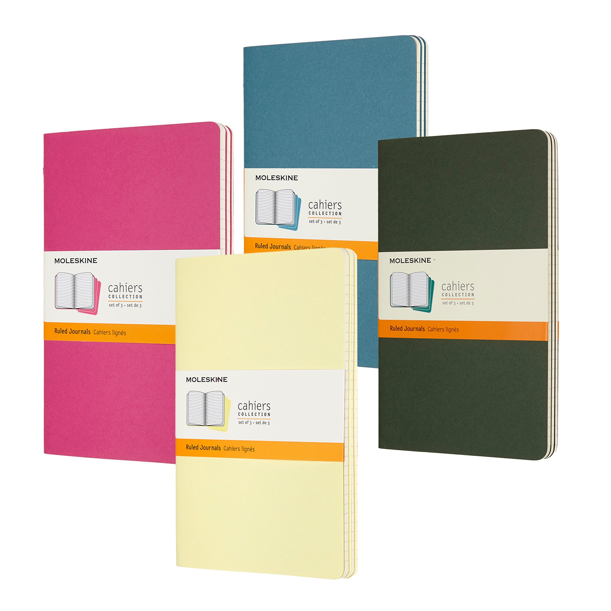 Triple Pack of Ruled Moleskine Journals