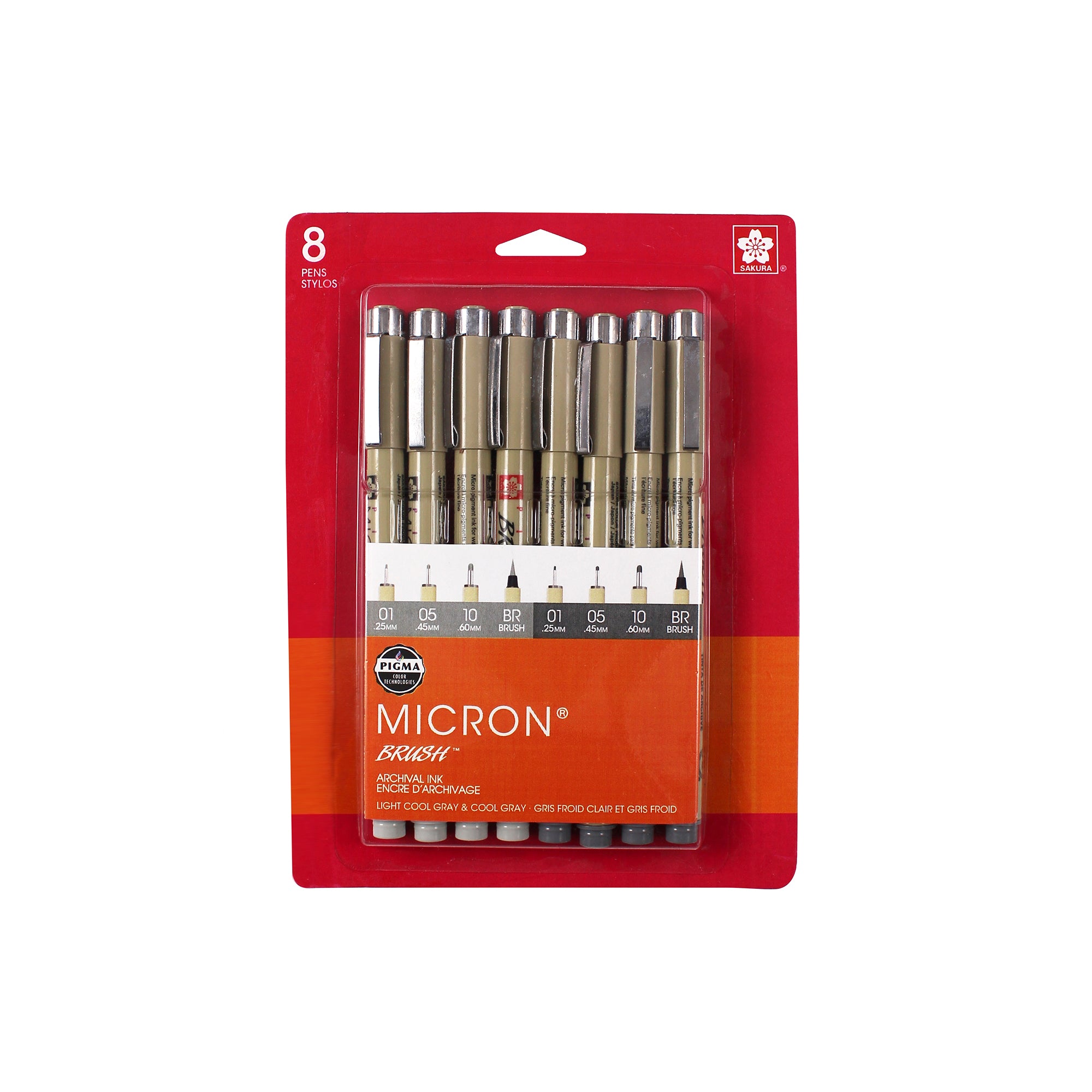 8-Pack Pigma Micron Pens: Stunning Shades of Grey