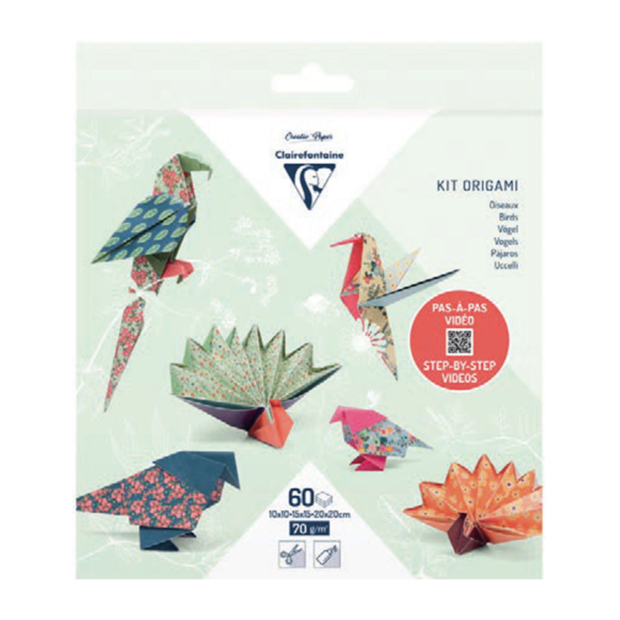 Enchanting 60-Sheet Origami Kit for Bird Creations