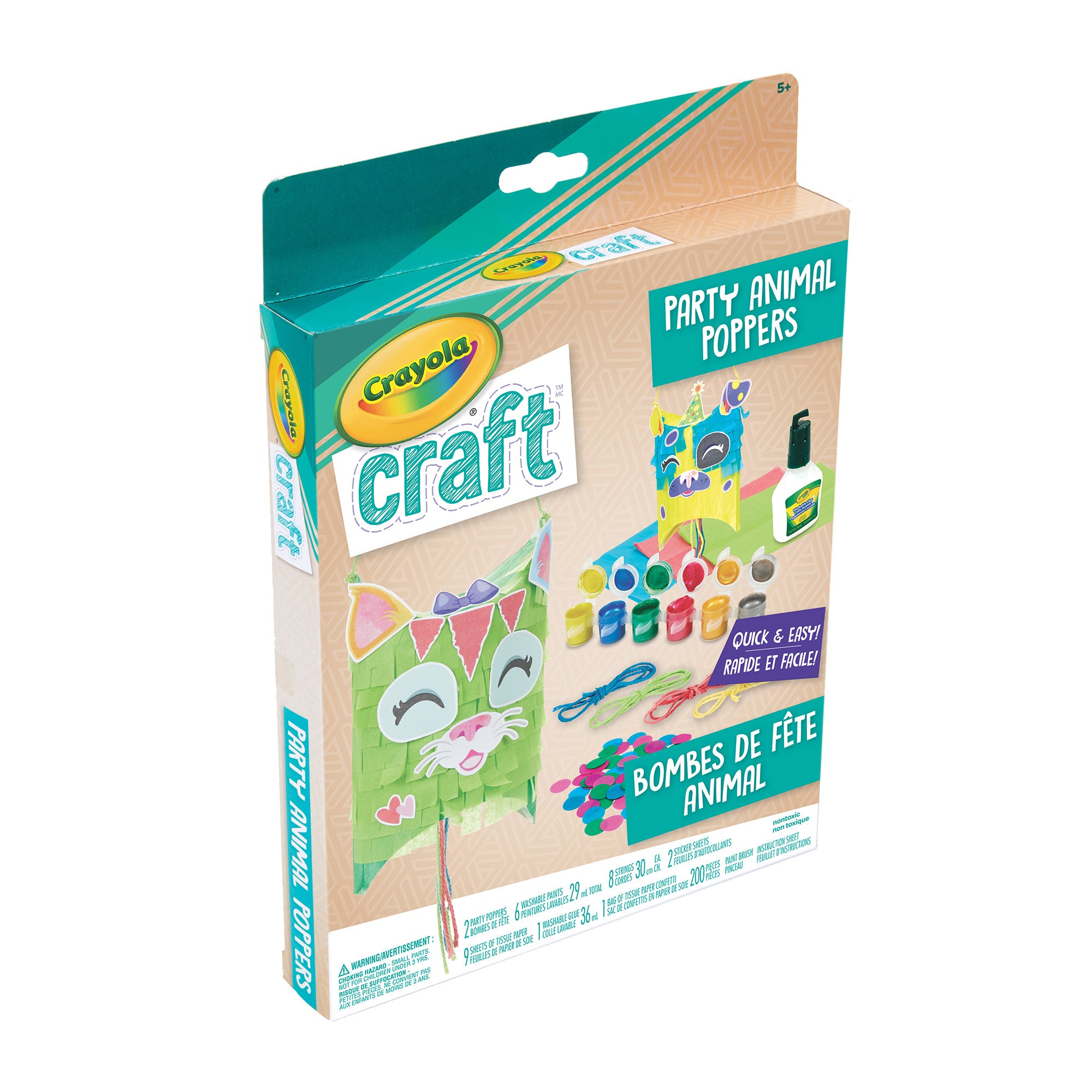 Crayola Party Animal Poppers Craft Kit - Unleash Your Creativity!