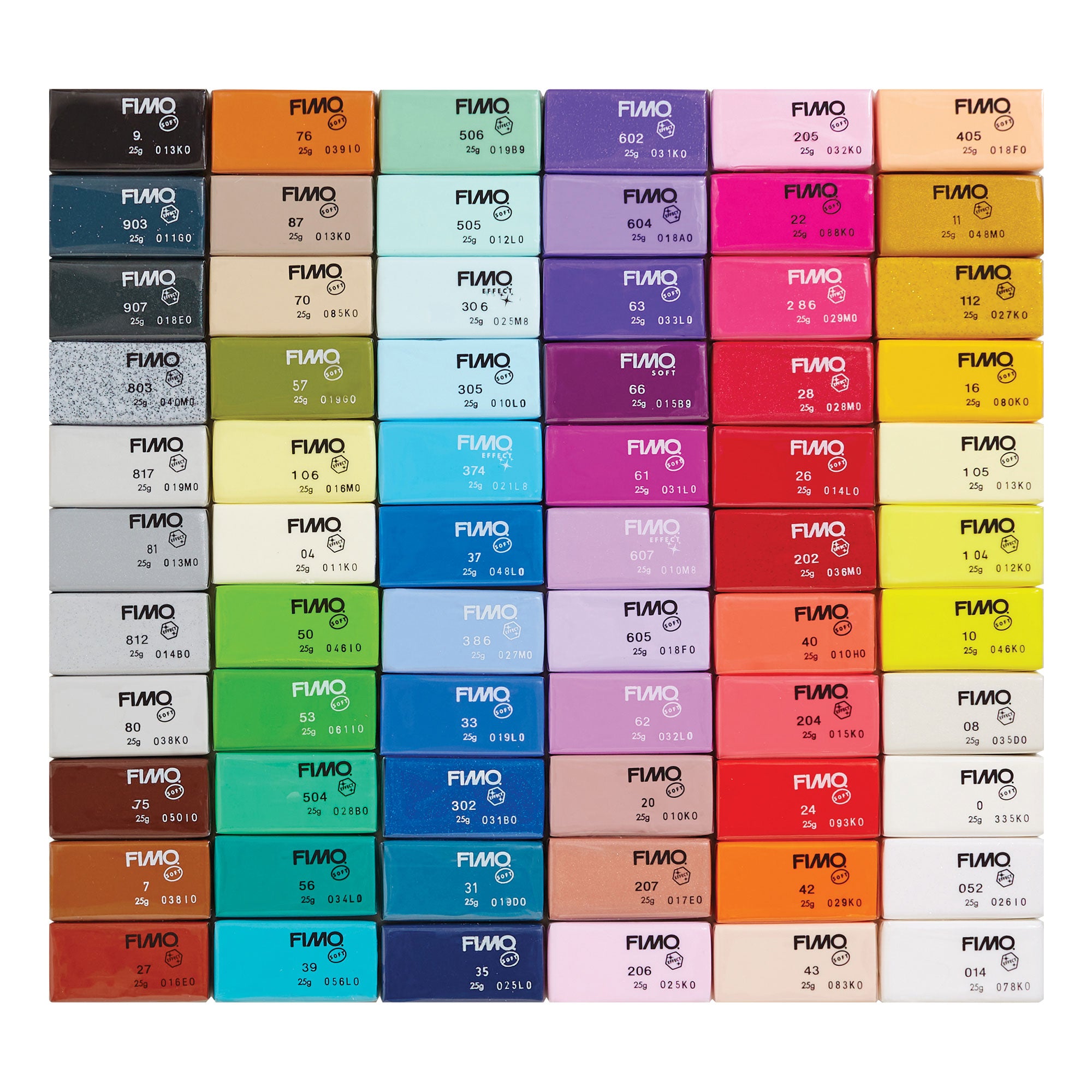 66-Piece FIMO Soft Polymer Clay Set - A Rainbow of Brilliant Colors!