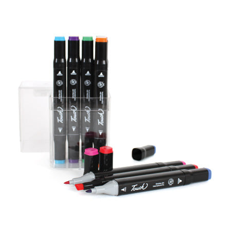 12-Piece Touch Twin Marker Set - Essential Basic Colors