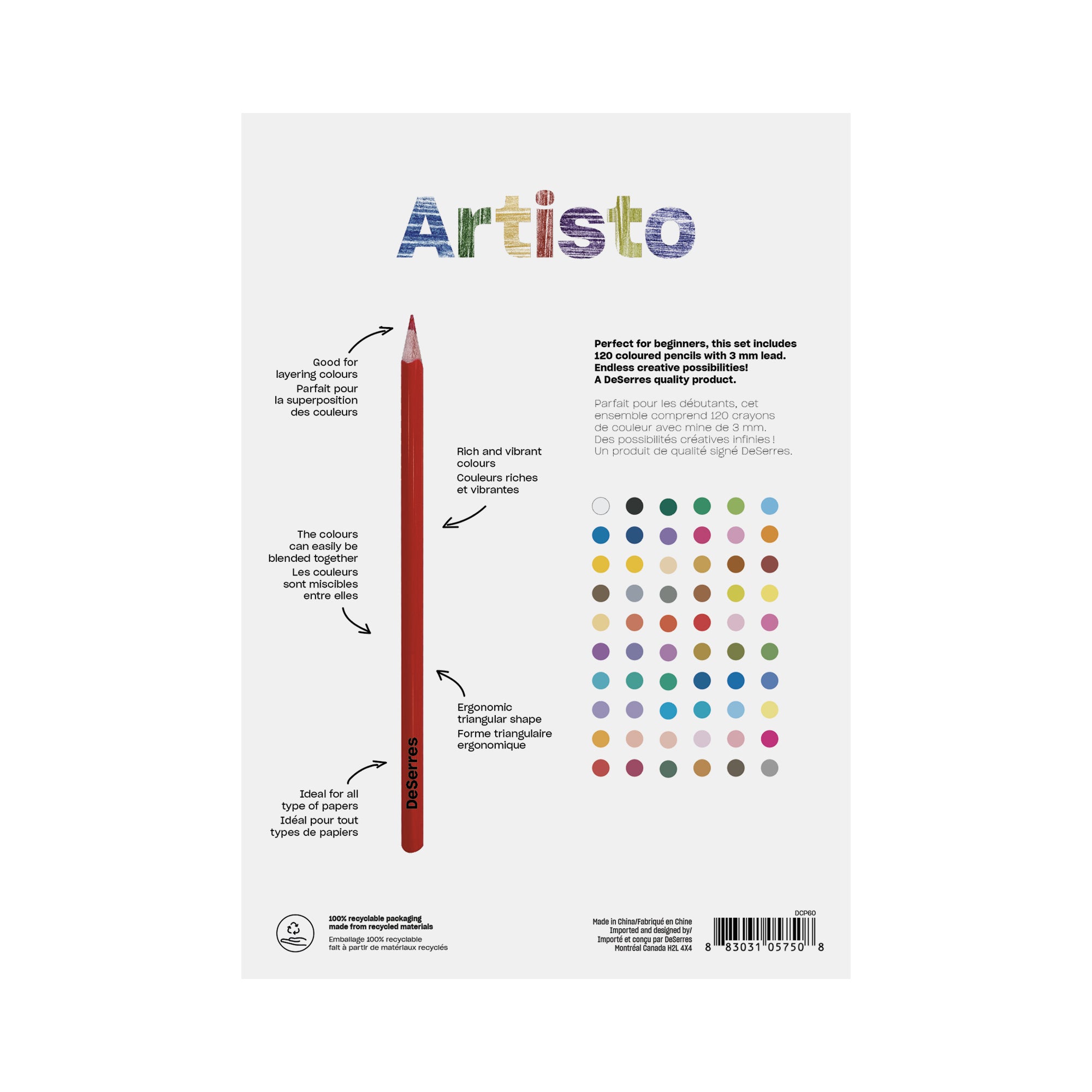 Artisto 60-Pack Coloured Pencils: Unleash Your Creativity!