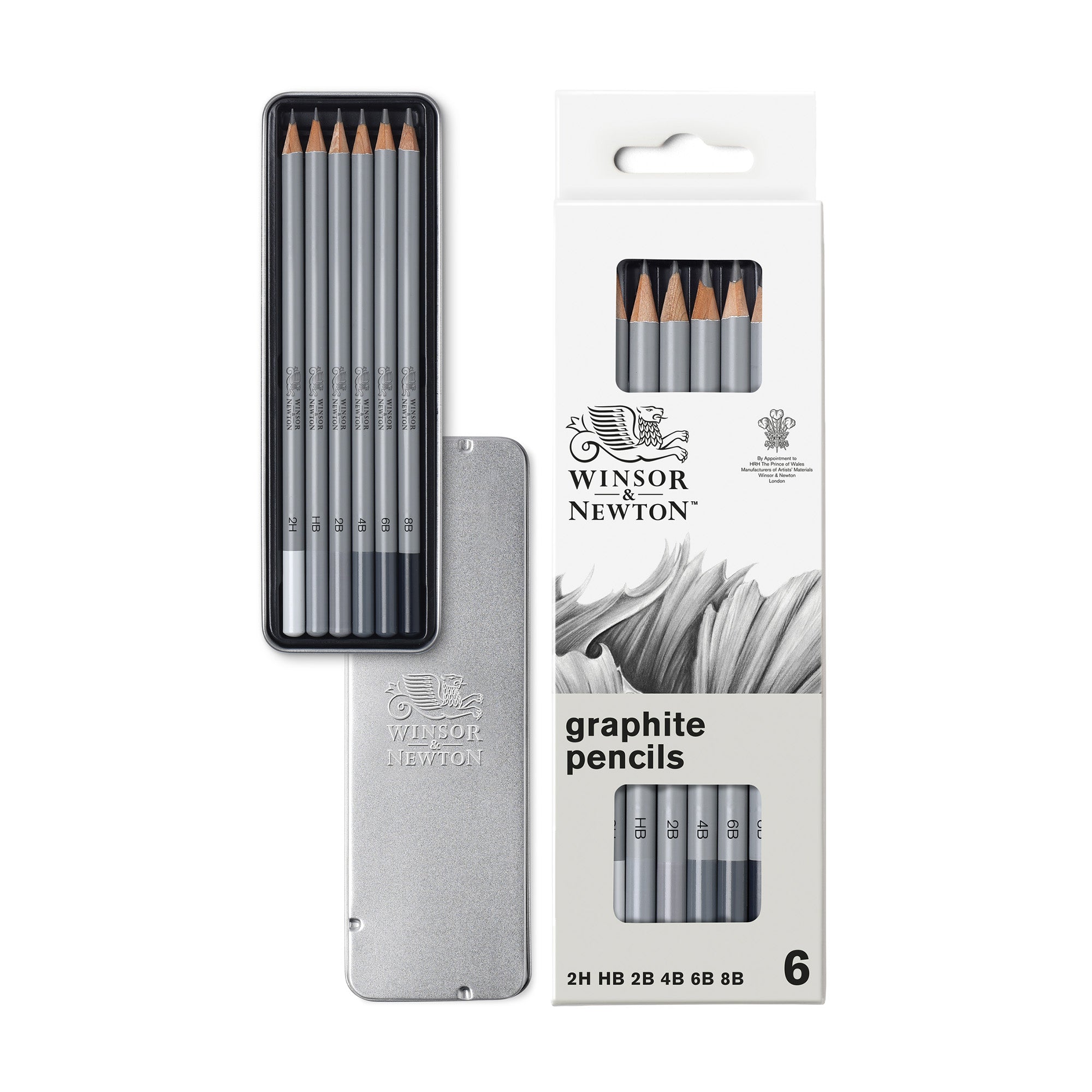 6-Pack Winsor & Newton Studio Graphite Pencils - Your Sketching Essential