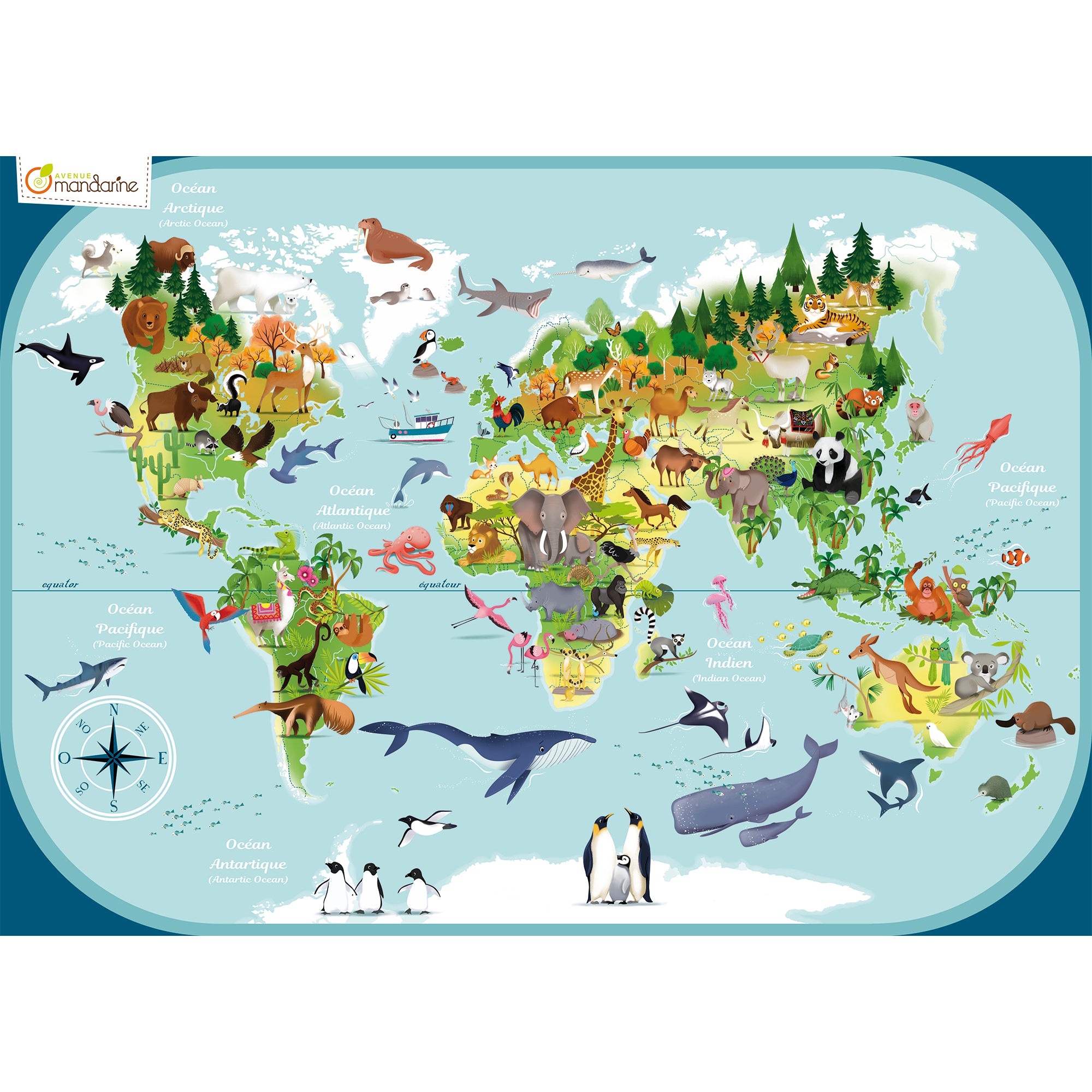 Delightful 76-Piece Planisphere Puzzle for Kids