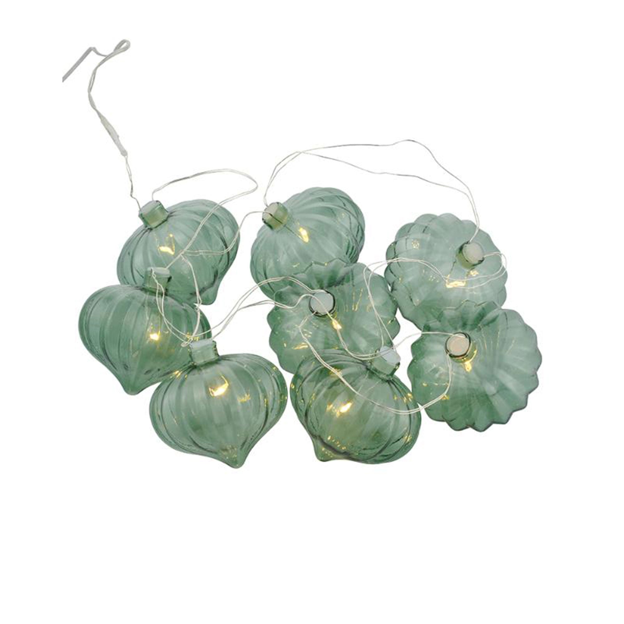 Enchanting 8 LED Green Light Garland