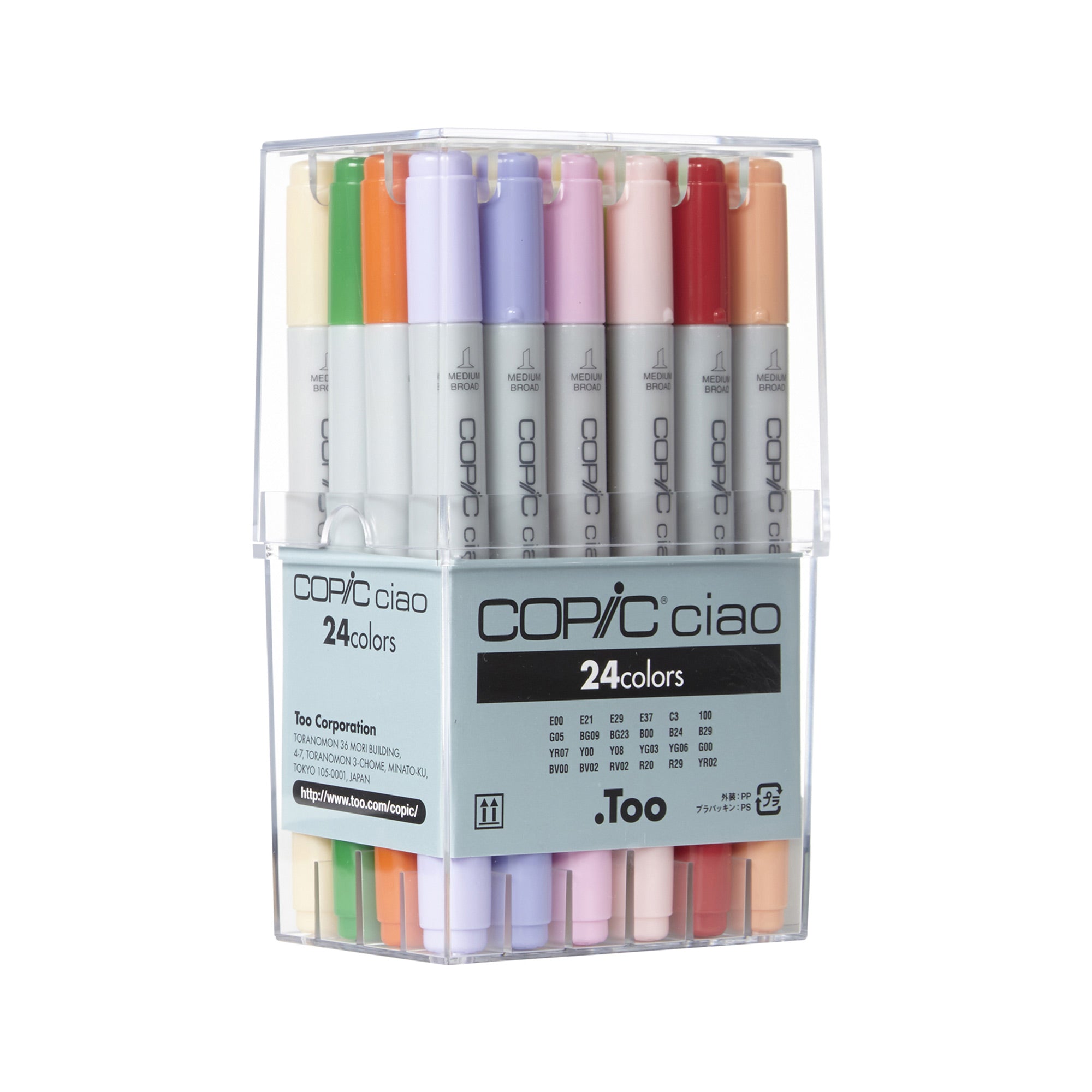 Copic Ciao Markers: 24-Piece Starter Set for Creative Geniuses