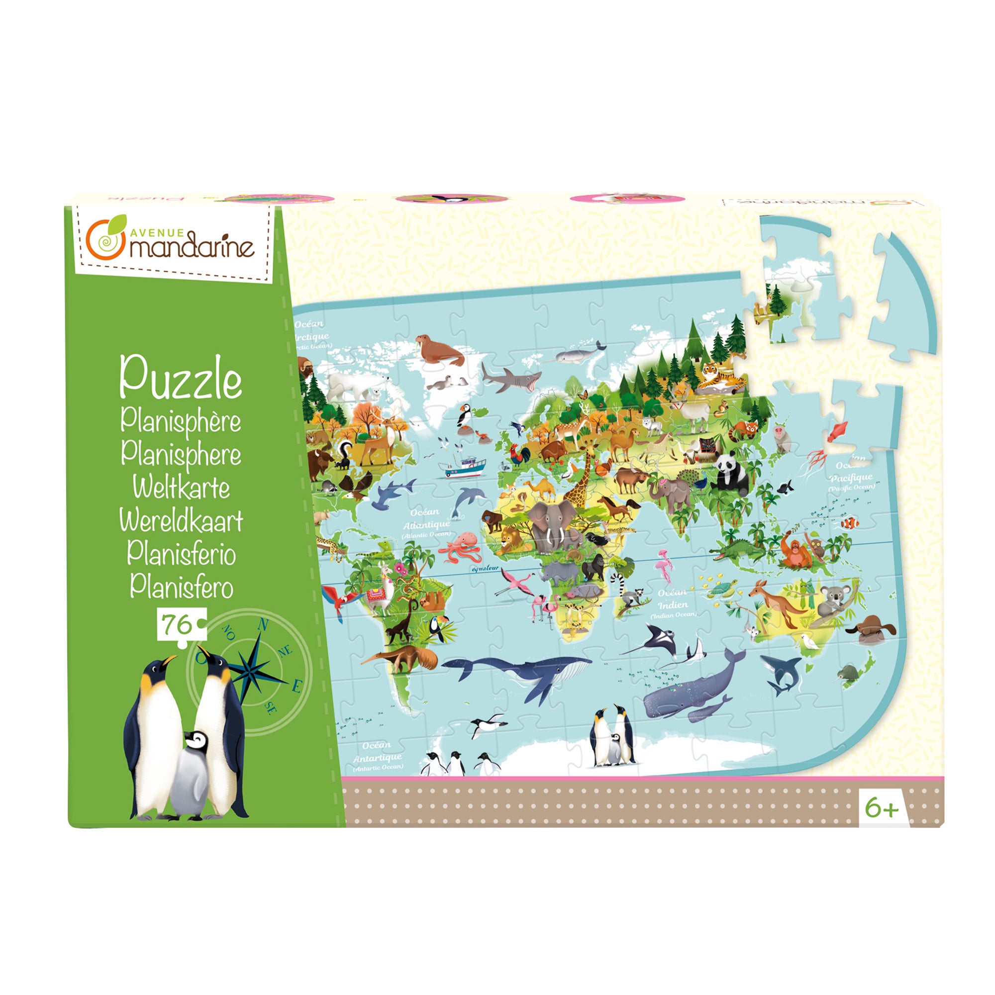 Delightful 76-Piece Planisphere Puzzle for Kids