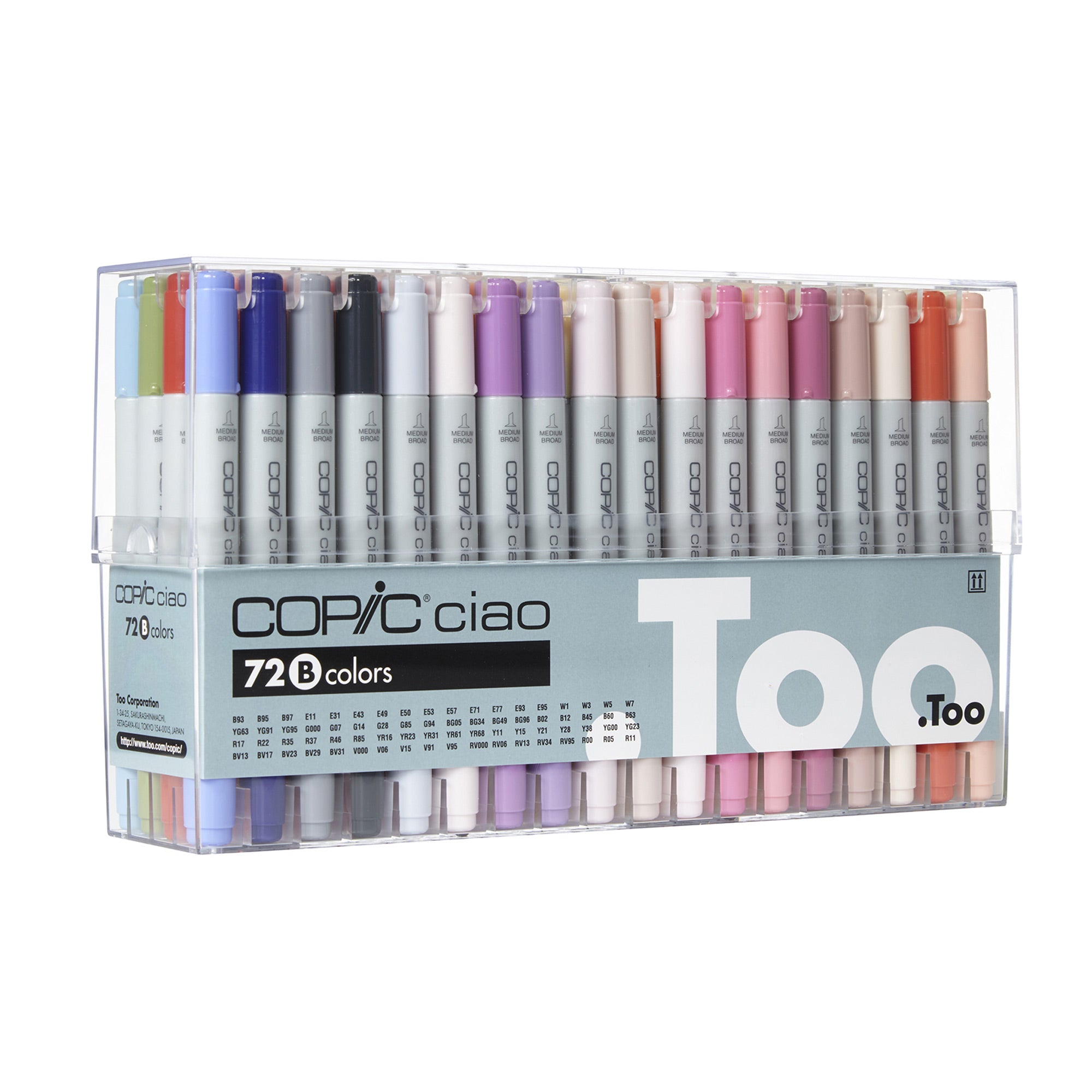 Copic Ciao Markers - Set B, 72 Vibrant Colours! Unleash Your Creativity Now!