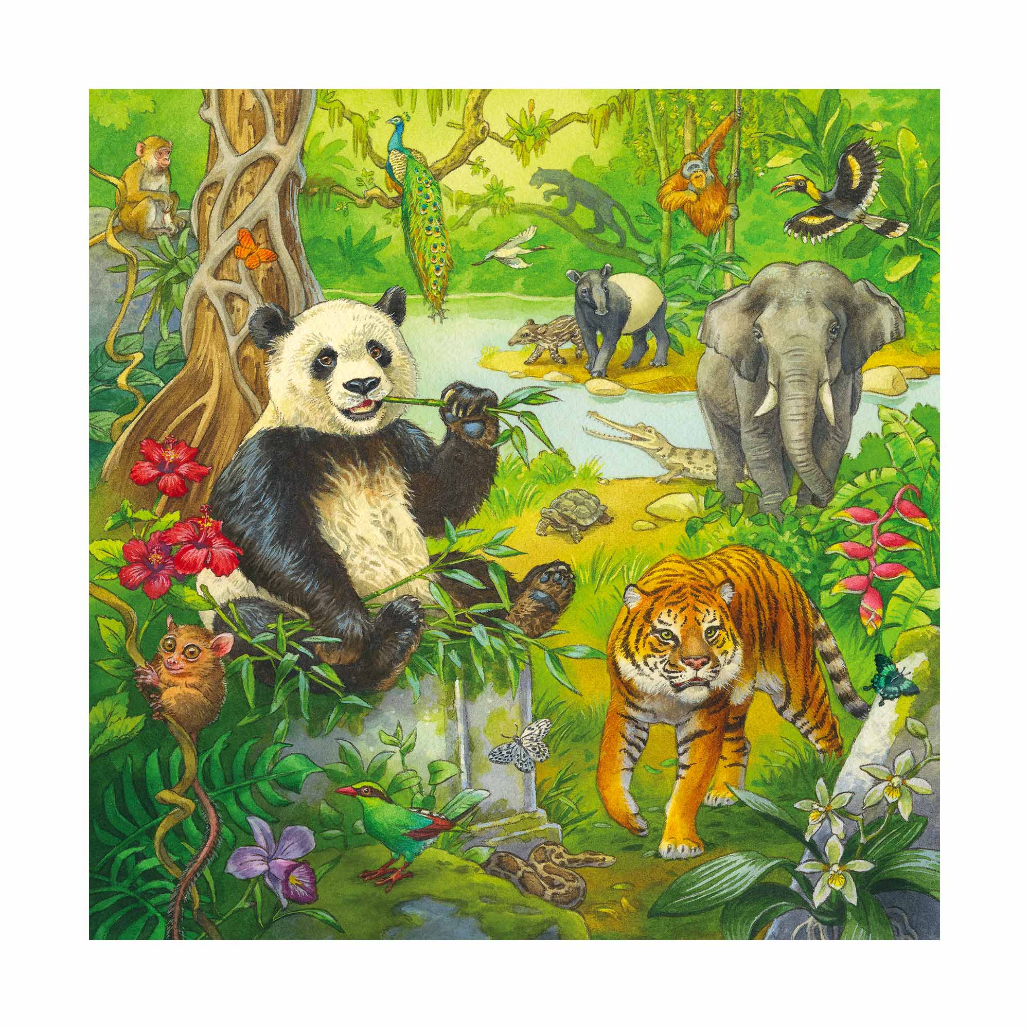 3-Pack 49-Piece Jungle Fun Puzzle Set