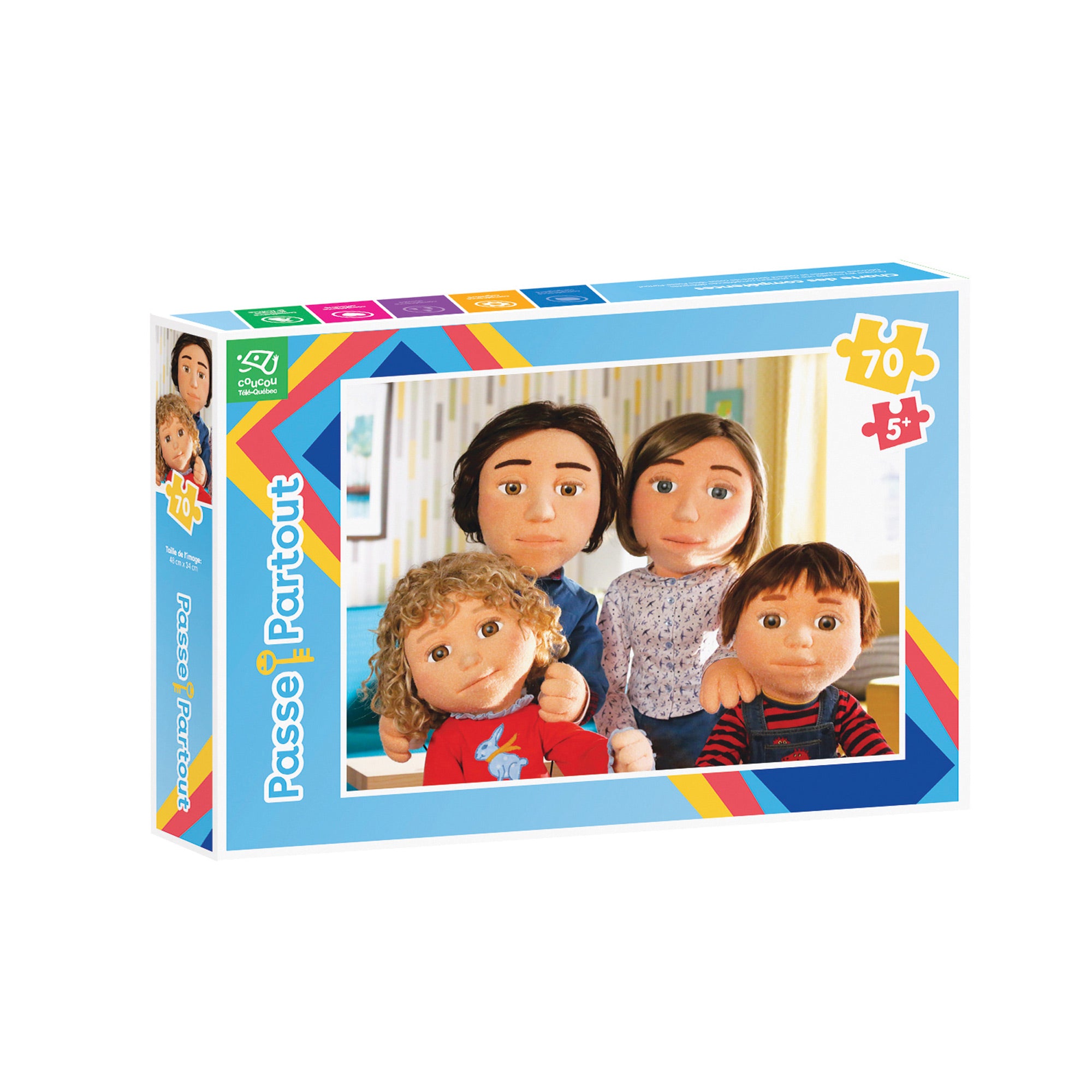 70-Piece Passe-Partout Puzzle: Canelle and Pruneau's Family Adventure