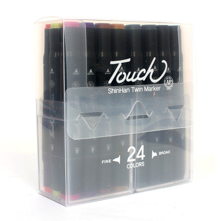 24-Piece Touch Twin Marker Set - Vibrant Basic Colours