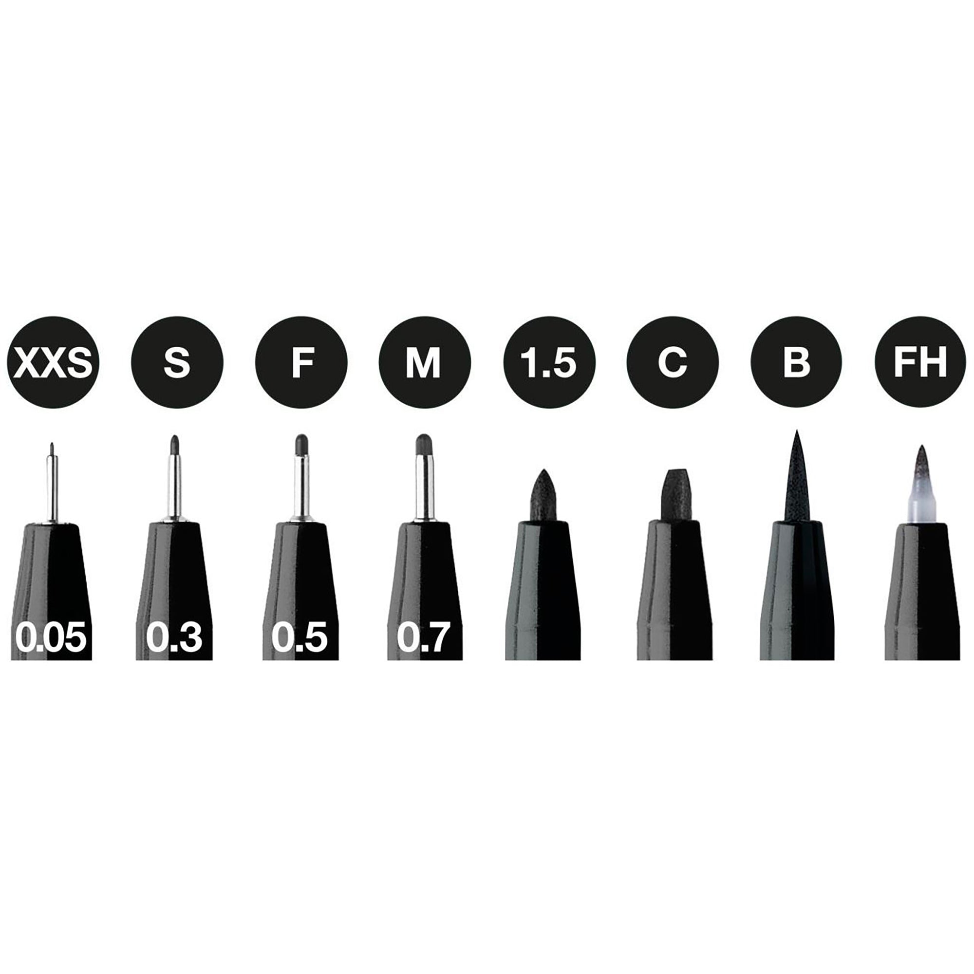 Unleash Your Creativity with 8-Pack PITT Artist Pens in 199 Black!
