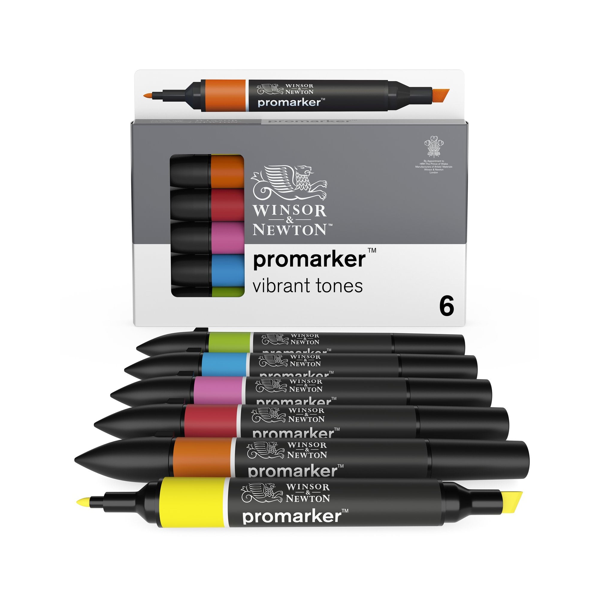 Get Your Hands on This 6-Piece Double-Tip Promarker Marker Set in Assorted Vibrant Hues!