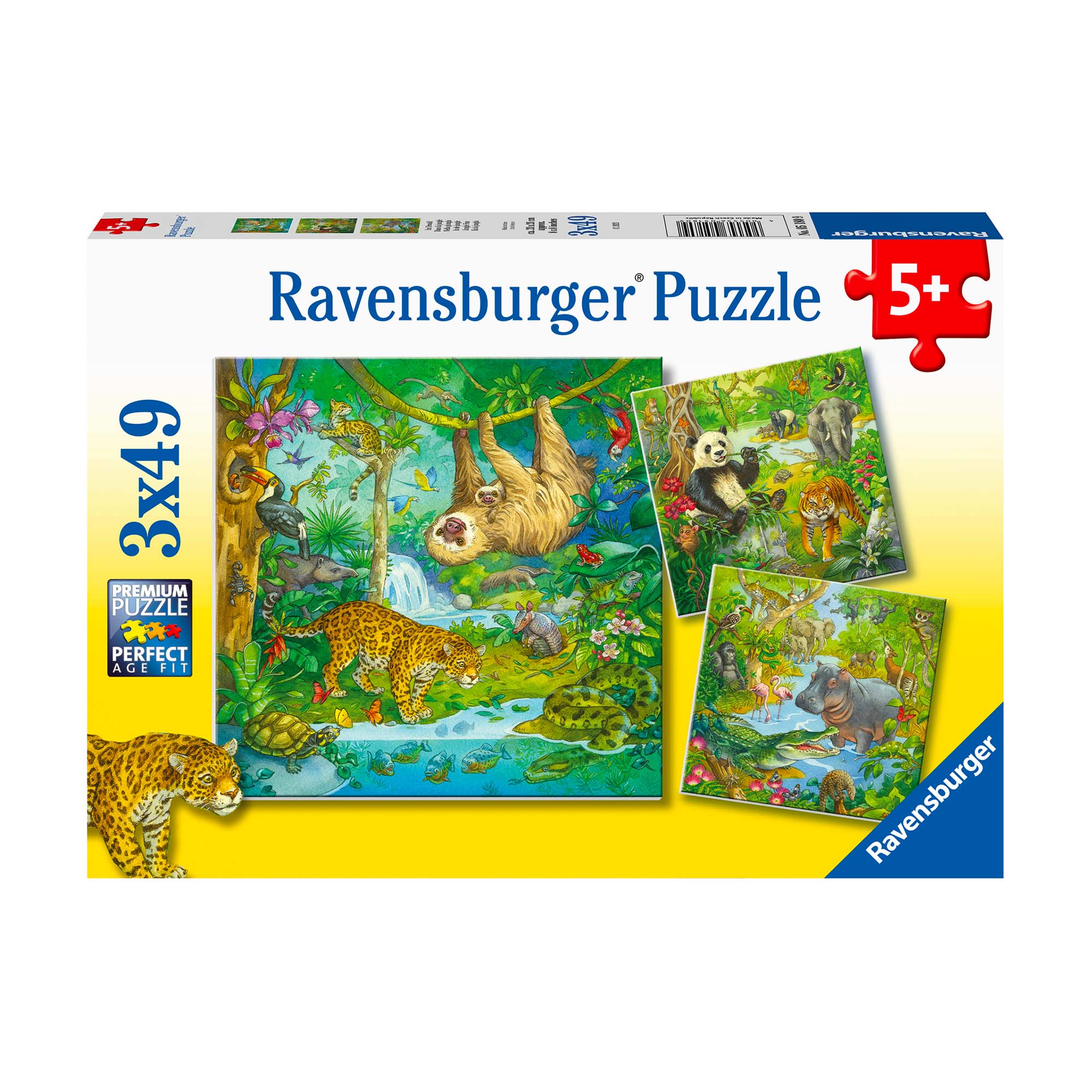 3-Pack 49-Piece Jungle Fun Puzzle Set