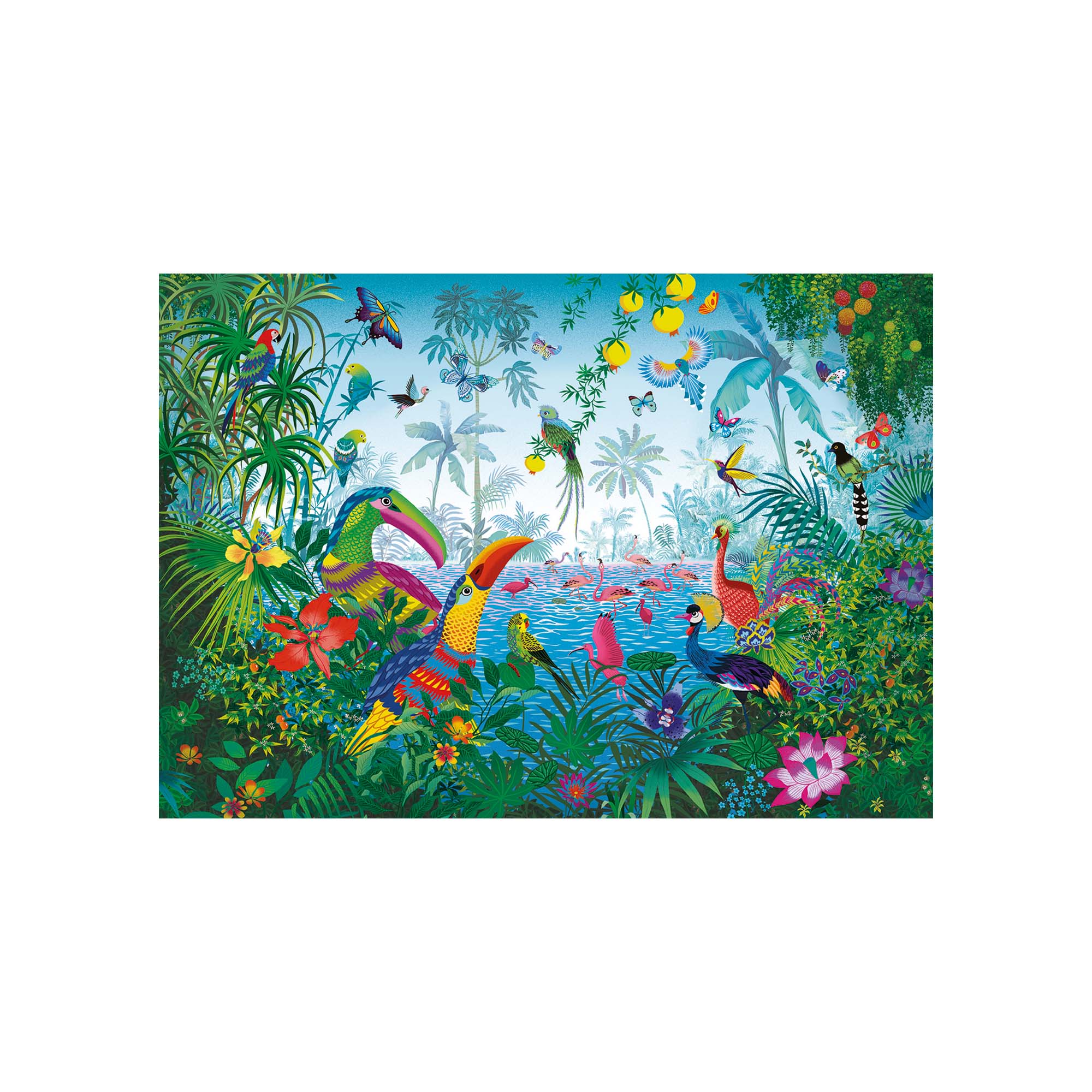 1,000-Piece Tropical Garden Puzzle by Peggy Nille