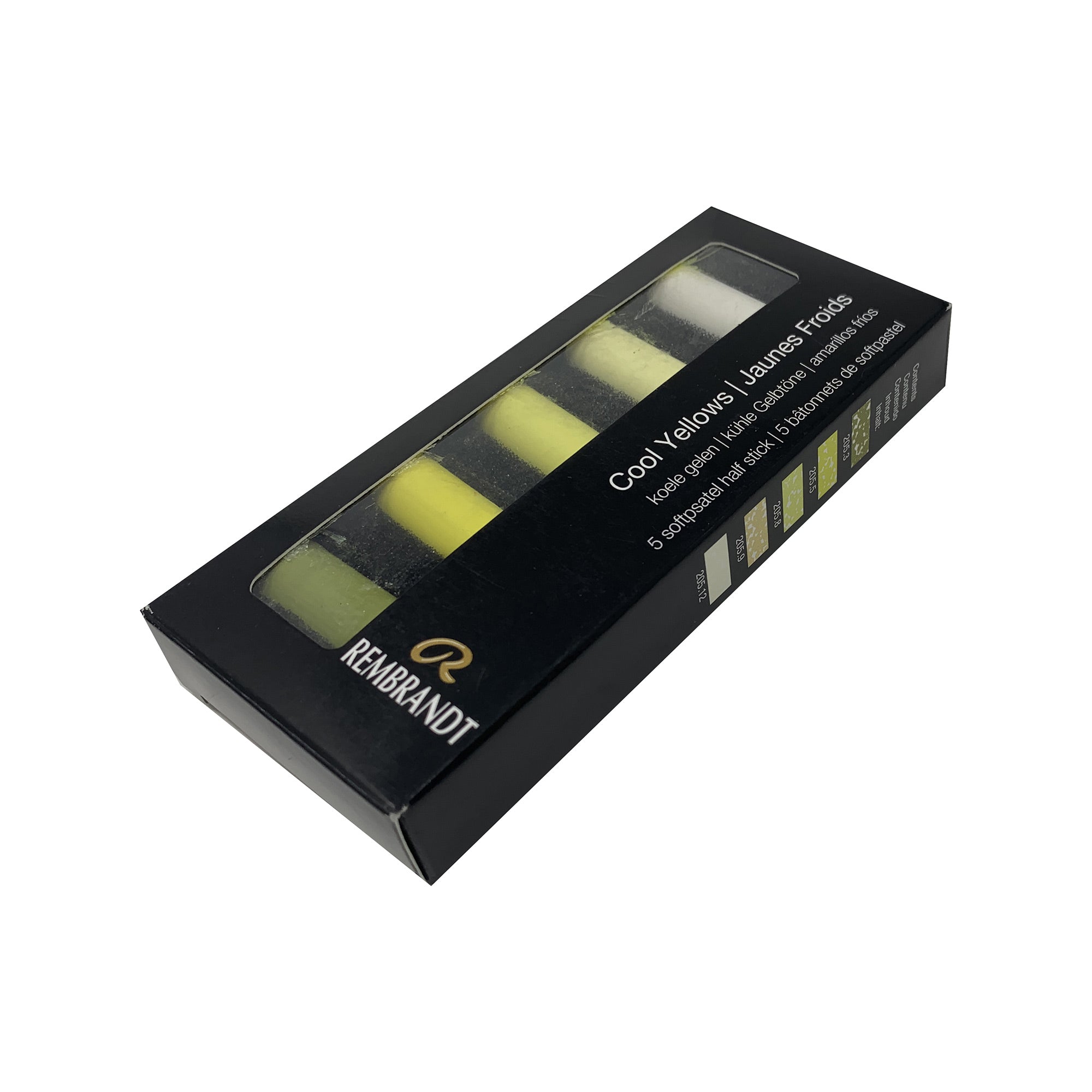 Cool Yellow 5-Pack Half Stick Soft Pastels - Unleash Your Creativity!