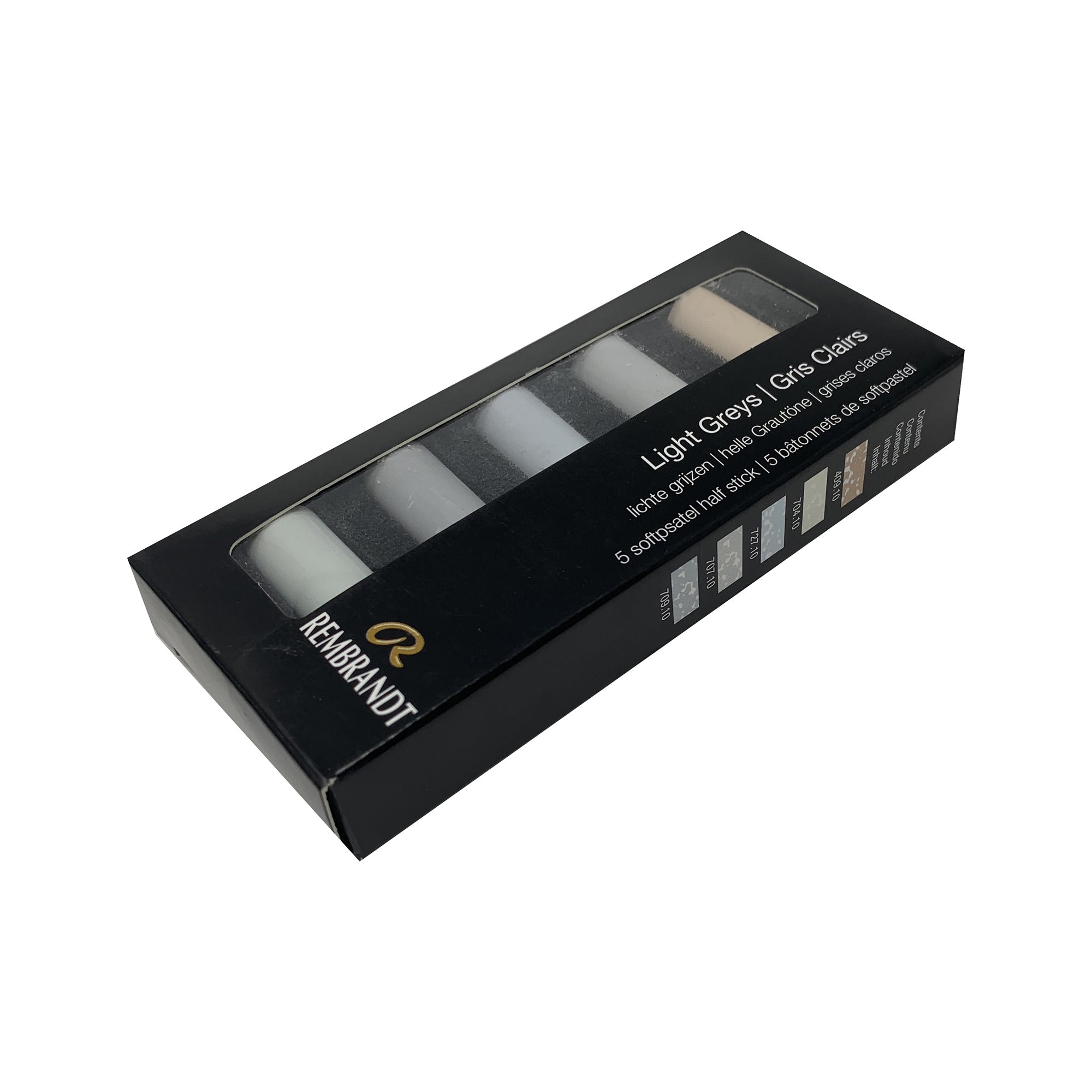 Irresistible 5-Pack Light Grey Half Stick Soft Pastels