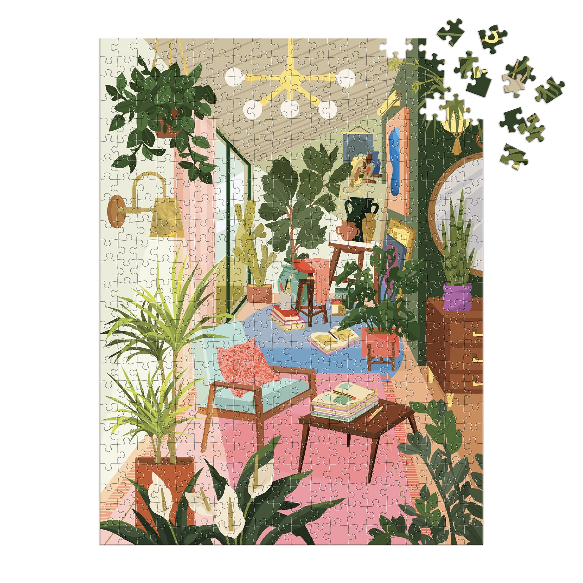 500-Piece Houseplants Book Puzzle - A Captivating Art Adventure!