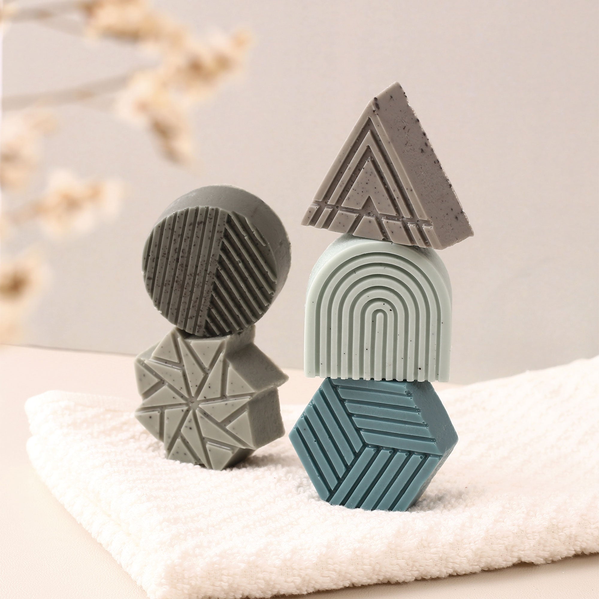 5-Pack Solid Cosmetic Moulds - Stunning Geometric Shapes