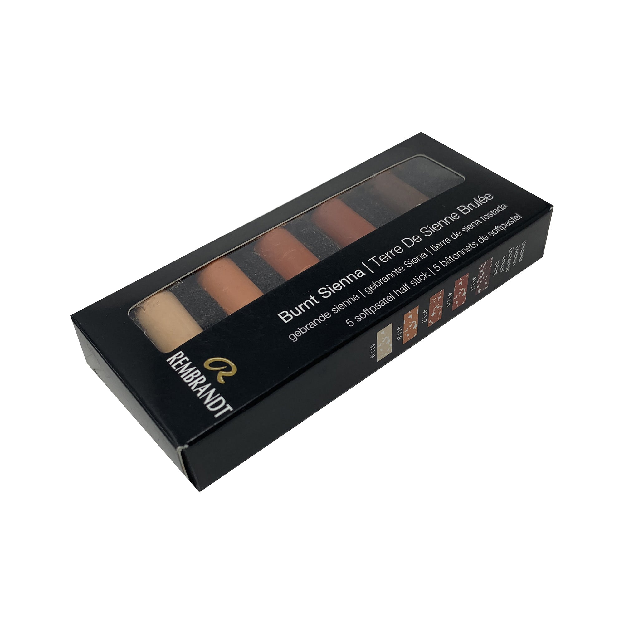 5-Pack Burnt Sienna Half Stick Soft Pastels - Unleash Your Creativity!