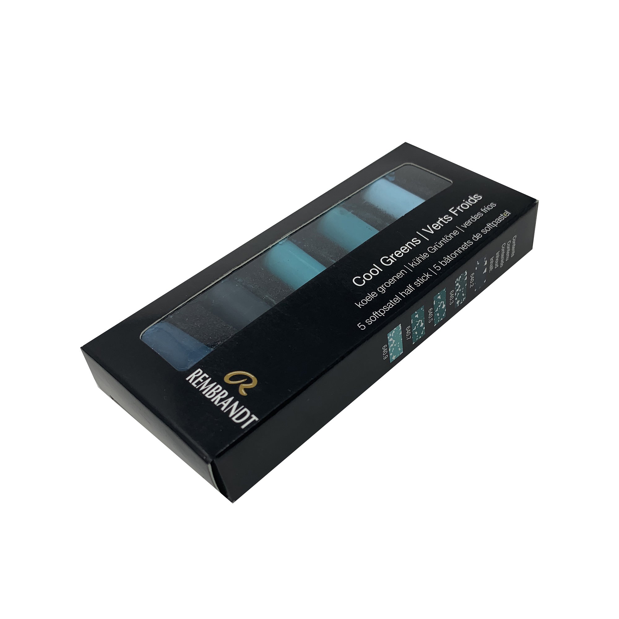 Cool Green Delight: 5-Pack Half Stick Soft Pastels