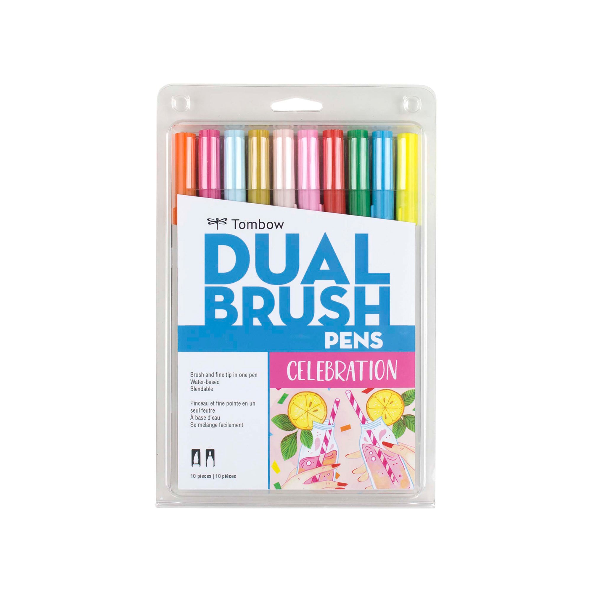 10-Pack Tombow Dual Brush Pens - Ideal for Celebrations!