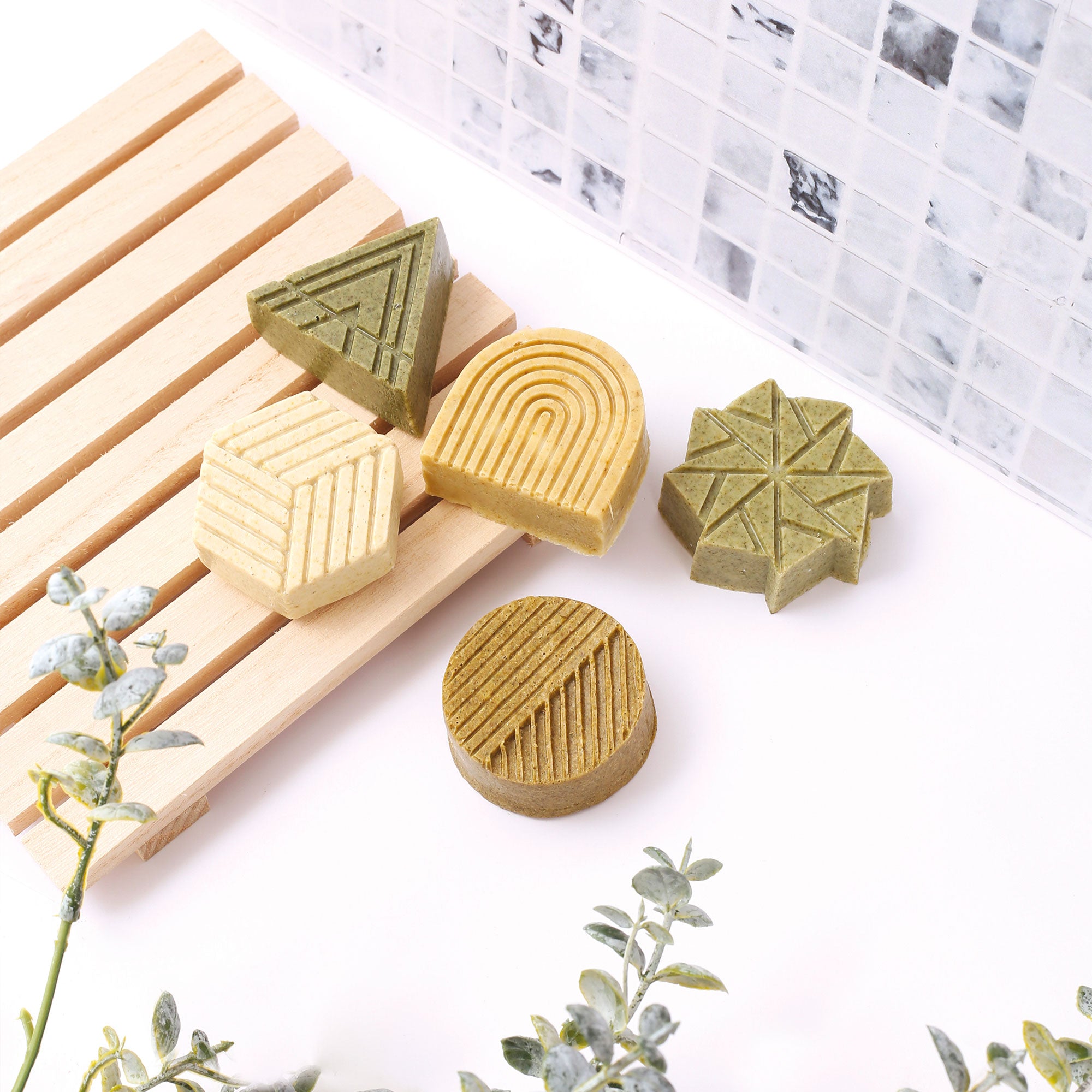 5-Pack Solid Cosmetic Moulds - Stunning Geometric Shapes