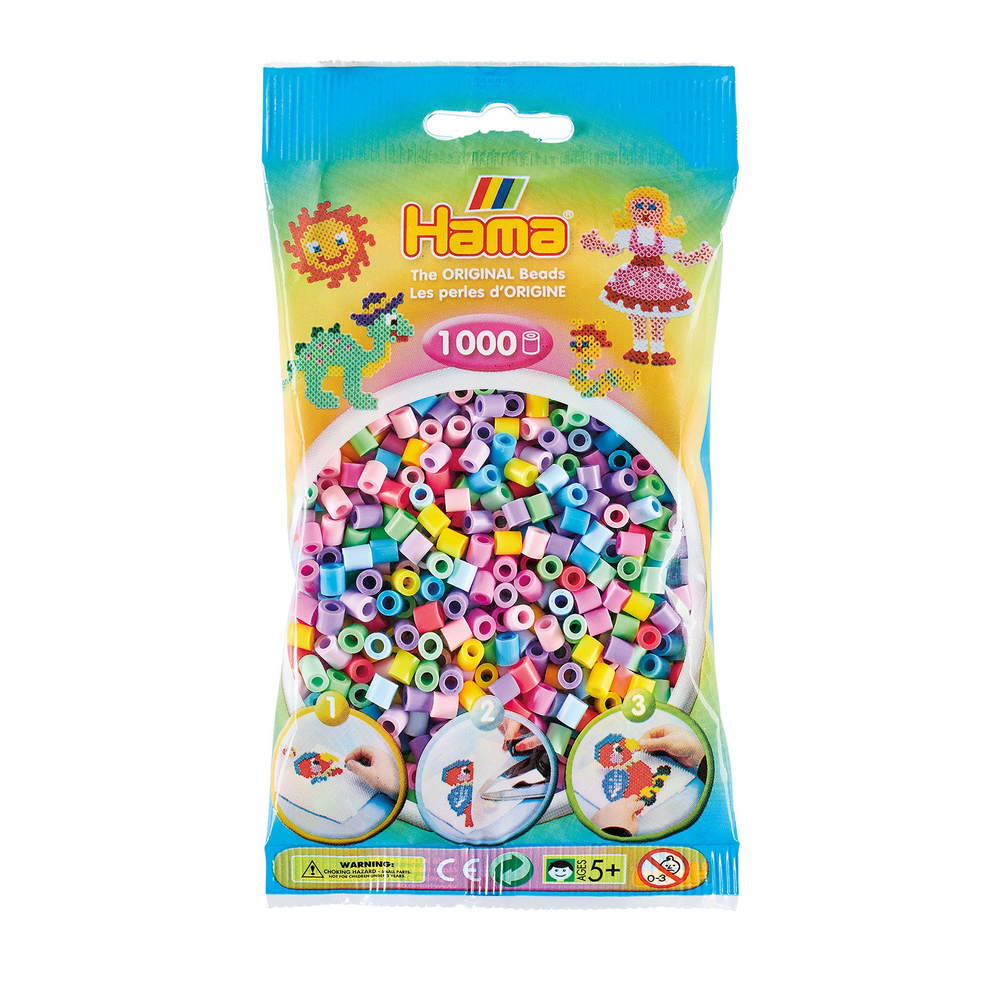 1,000-Piece Hama Midi Pastel Beads Set - Unleash Your Creativity!
