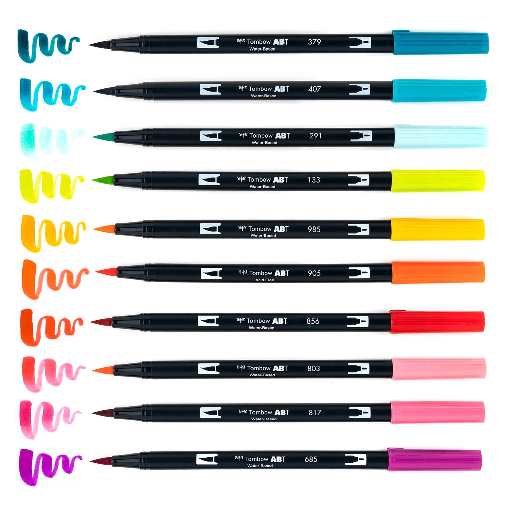 10-Pack Tropical Dual Brush Pens - Unleash Your Creativity!