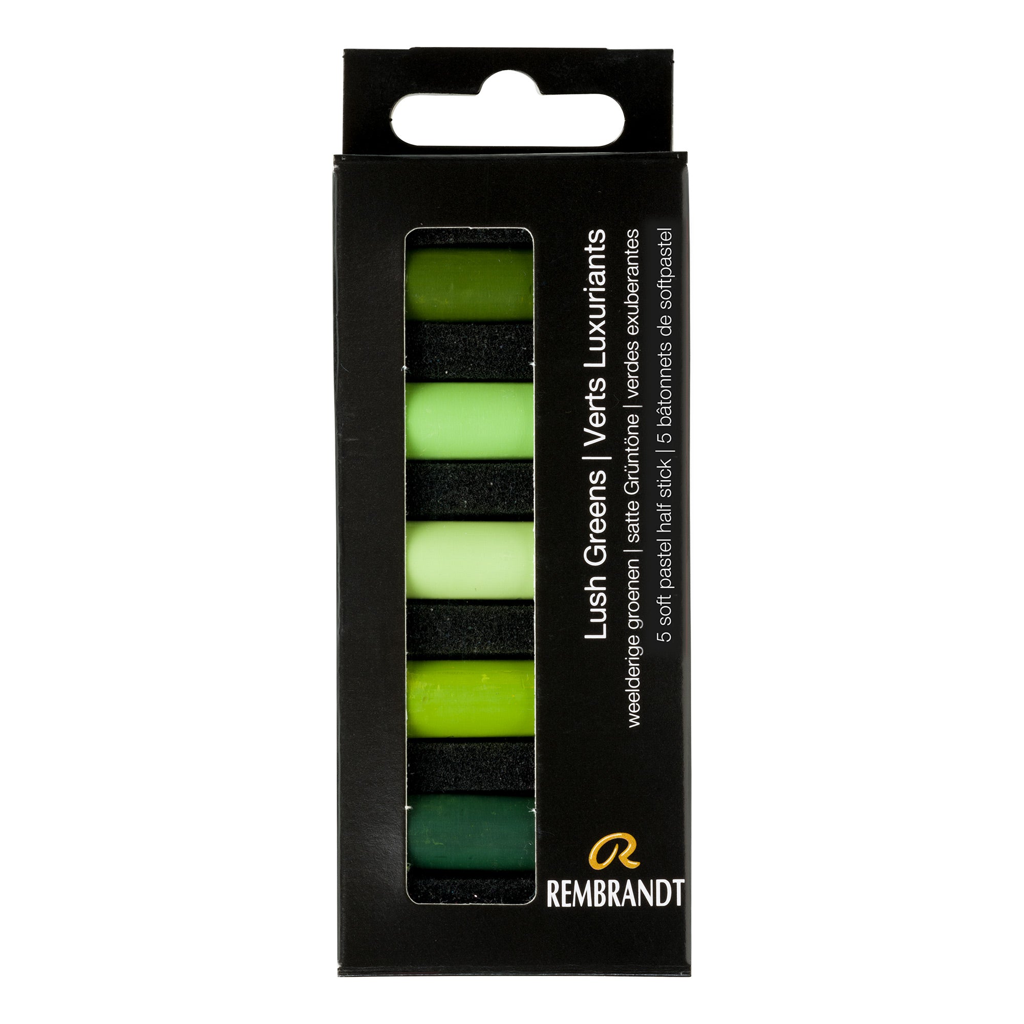 Enchanting 5-Pack Lush Green Half Stick Soft Pastels