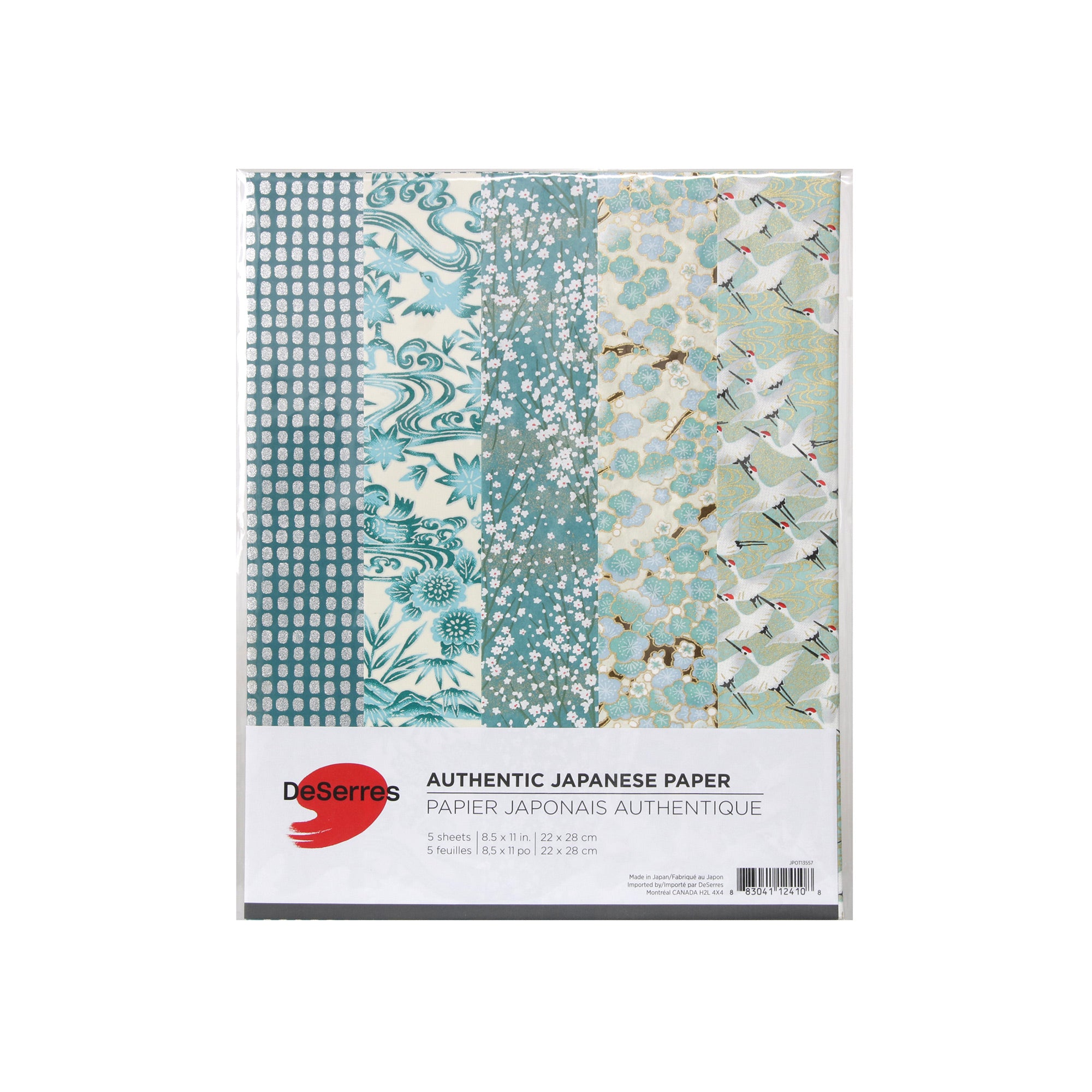 Exquisite 5-Sheet Authentic Japanese Paper Pack - Mix 2