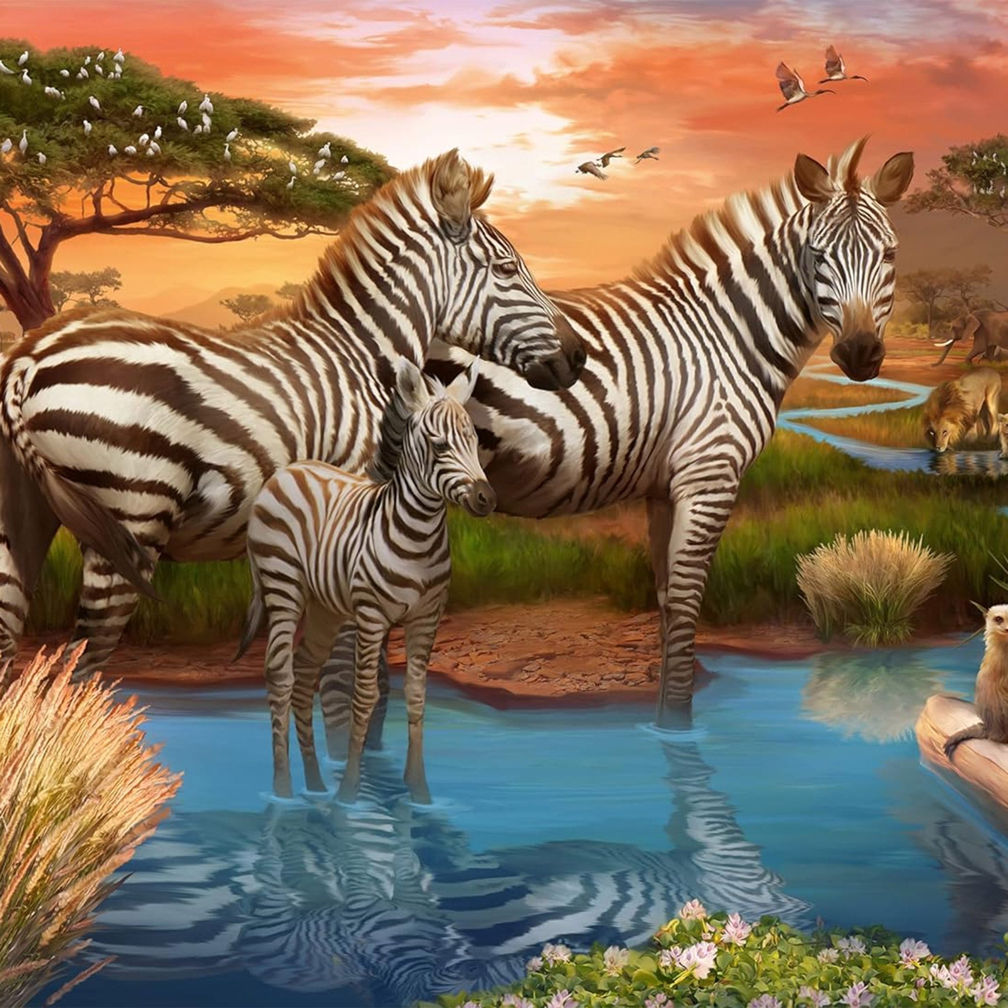 Ravensburger 500-Piece Zebra Puzzle - A Captivating Family Adventure!