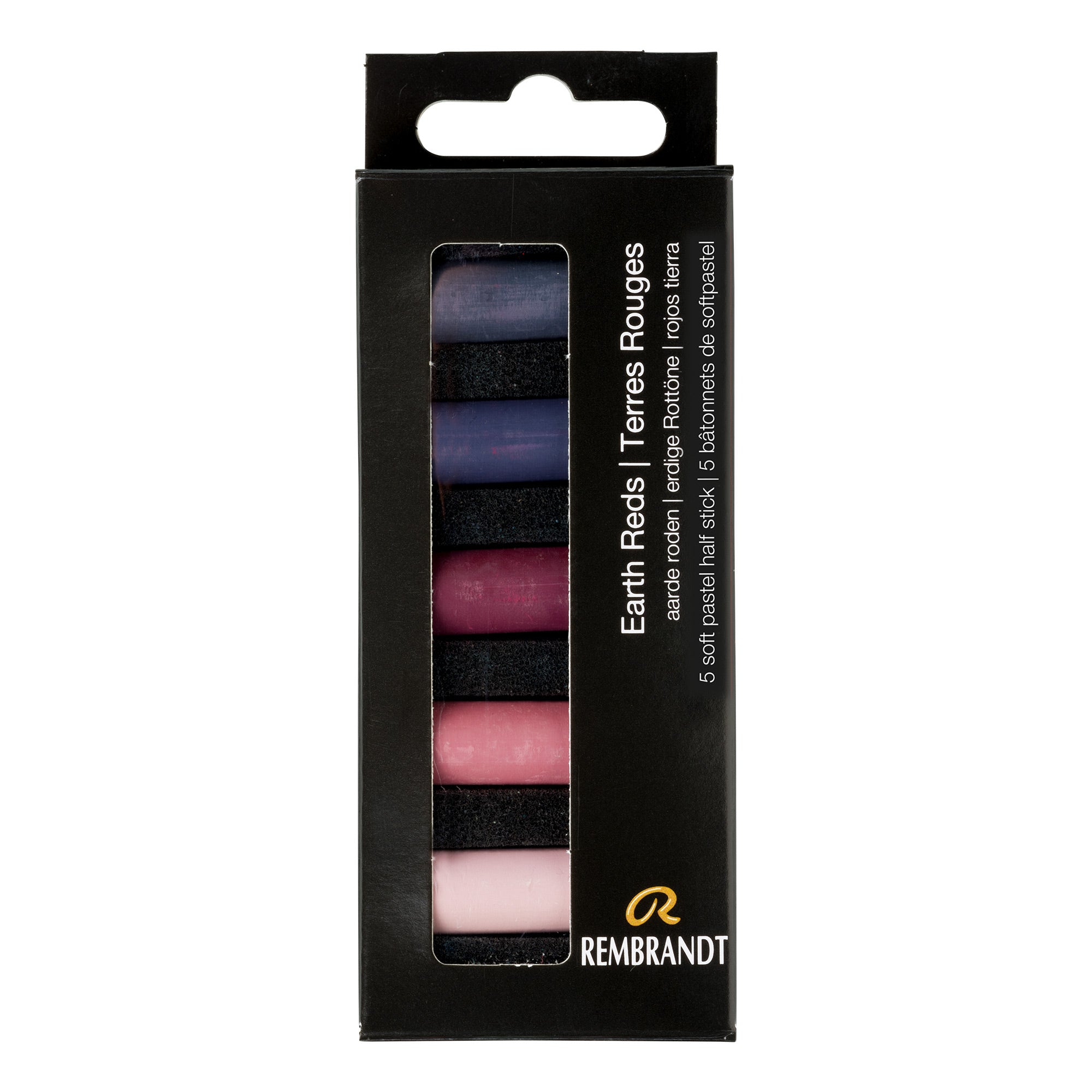 5-Pack Earth Red Half Stick Soft Pastels - Ideal for Artists!