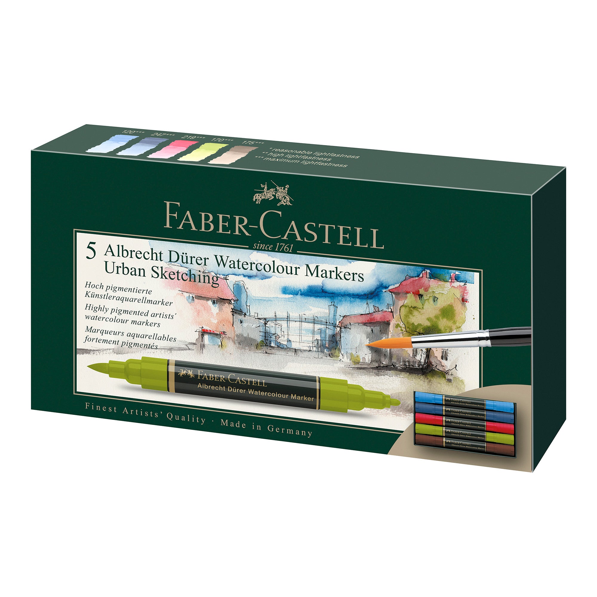 Albrecht Dürer 5-Pack Watercolour Markers for Urban Sketching