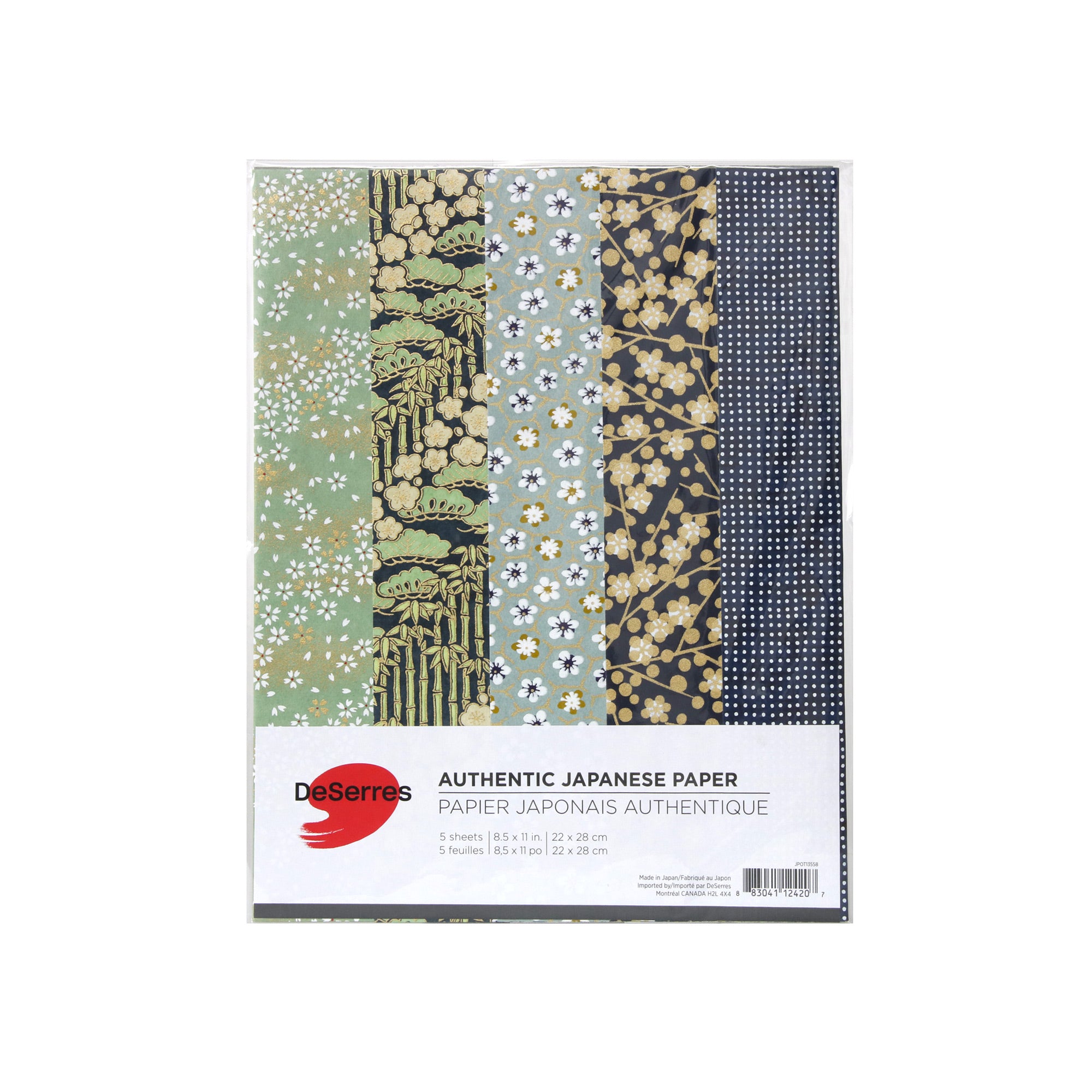 Authentic Japanese 5-Sheet Paper Pack - Mix 3