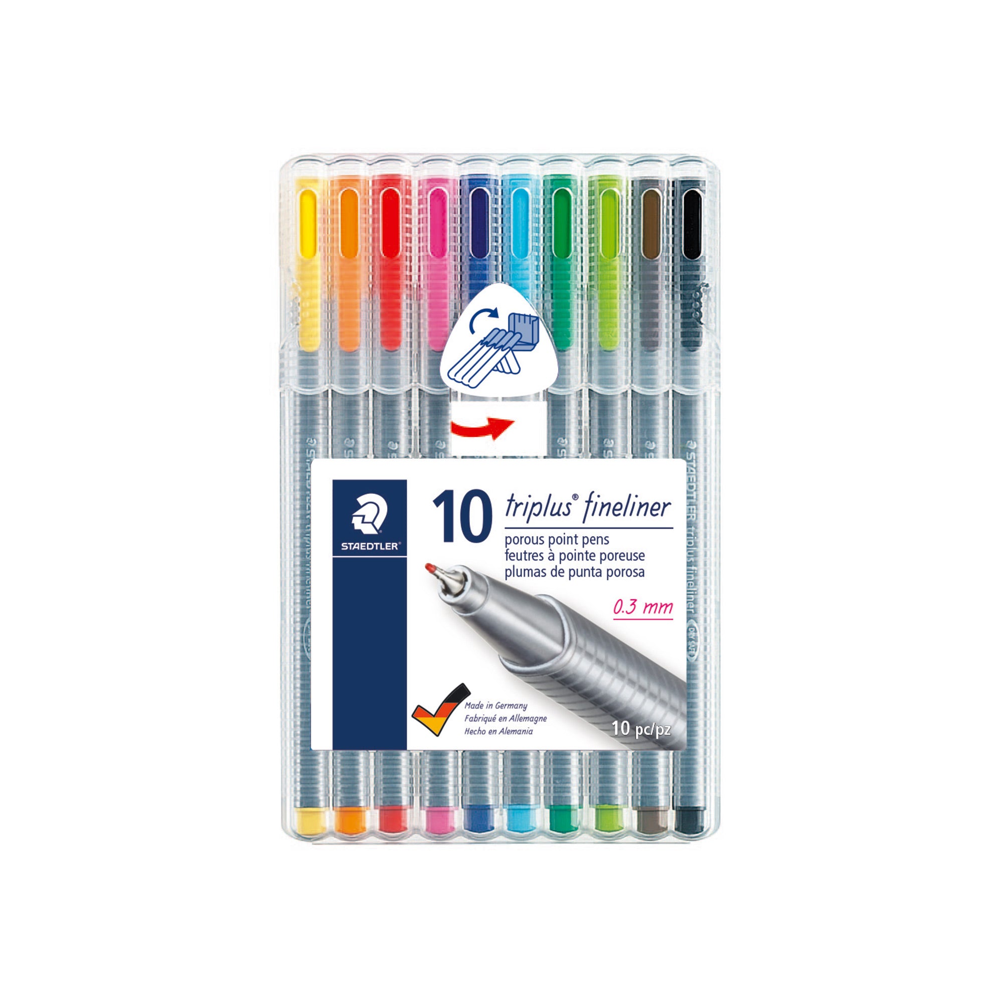 Staedtler Triplus Fineliners 334 - 10-Pack Assorted Colors